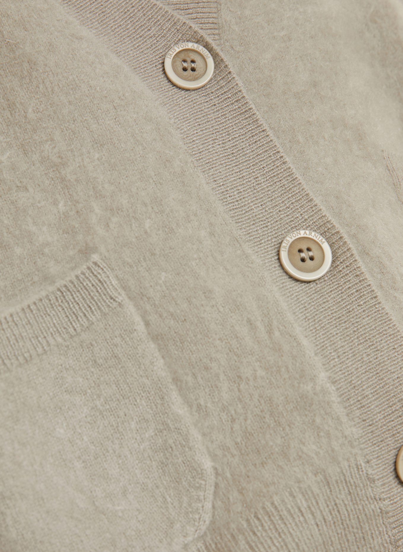 IRIS von ARNIM Strickjacke SERAPHINA aus Cashmere: KHAKI