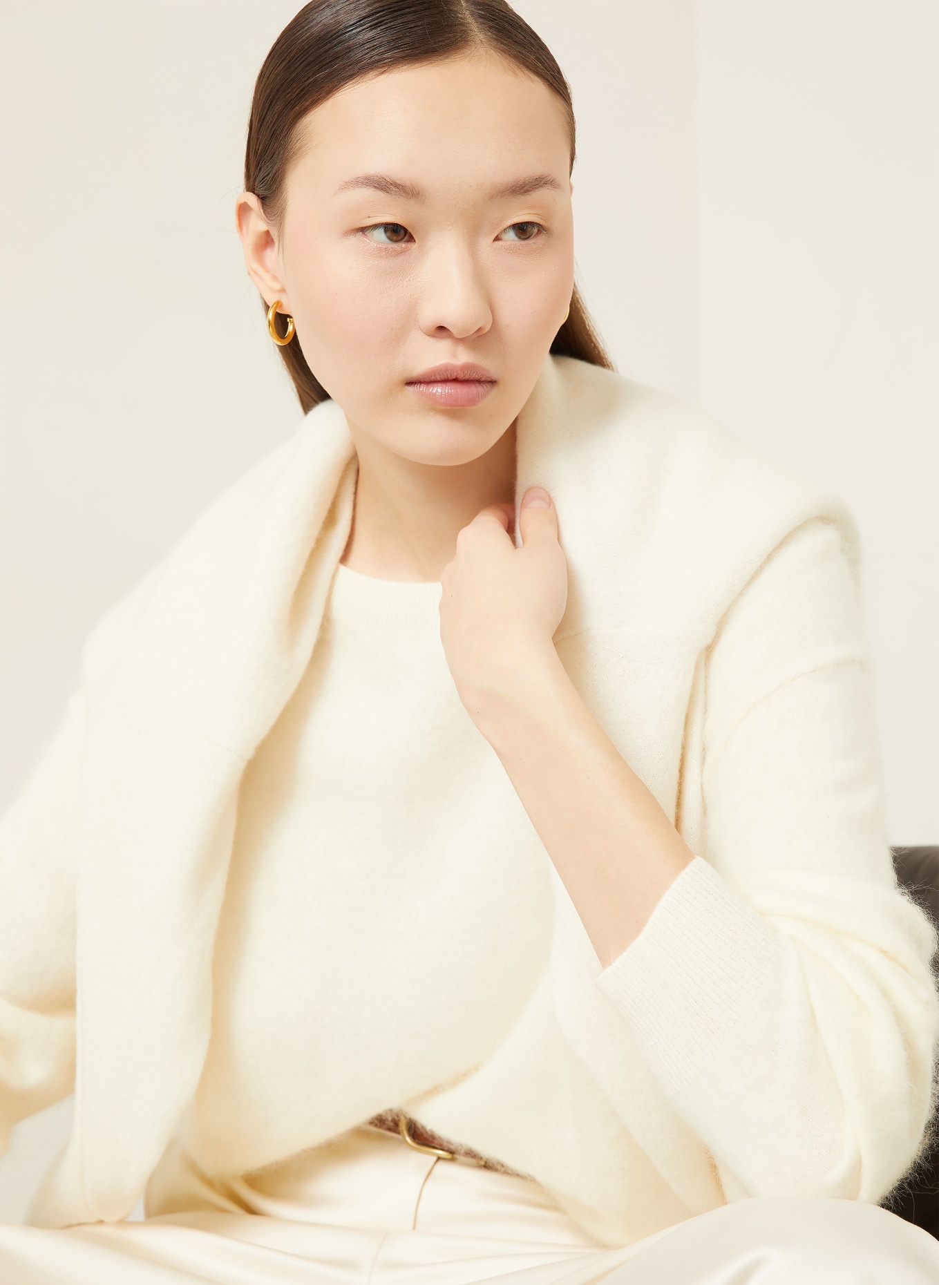 IRIS von ARNIM Pullover SYLVANA aus Cashmere: CREME