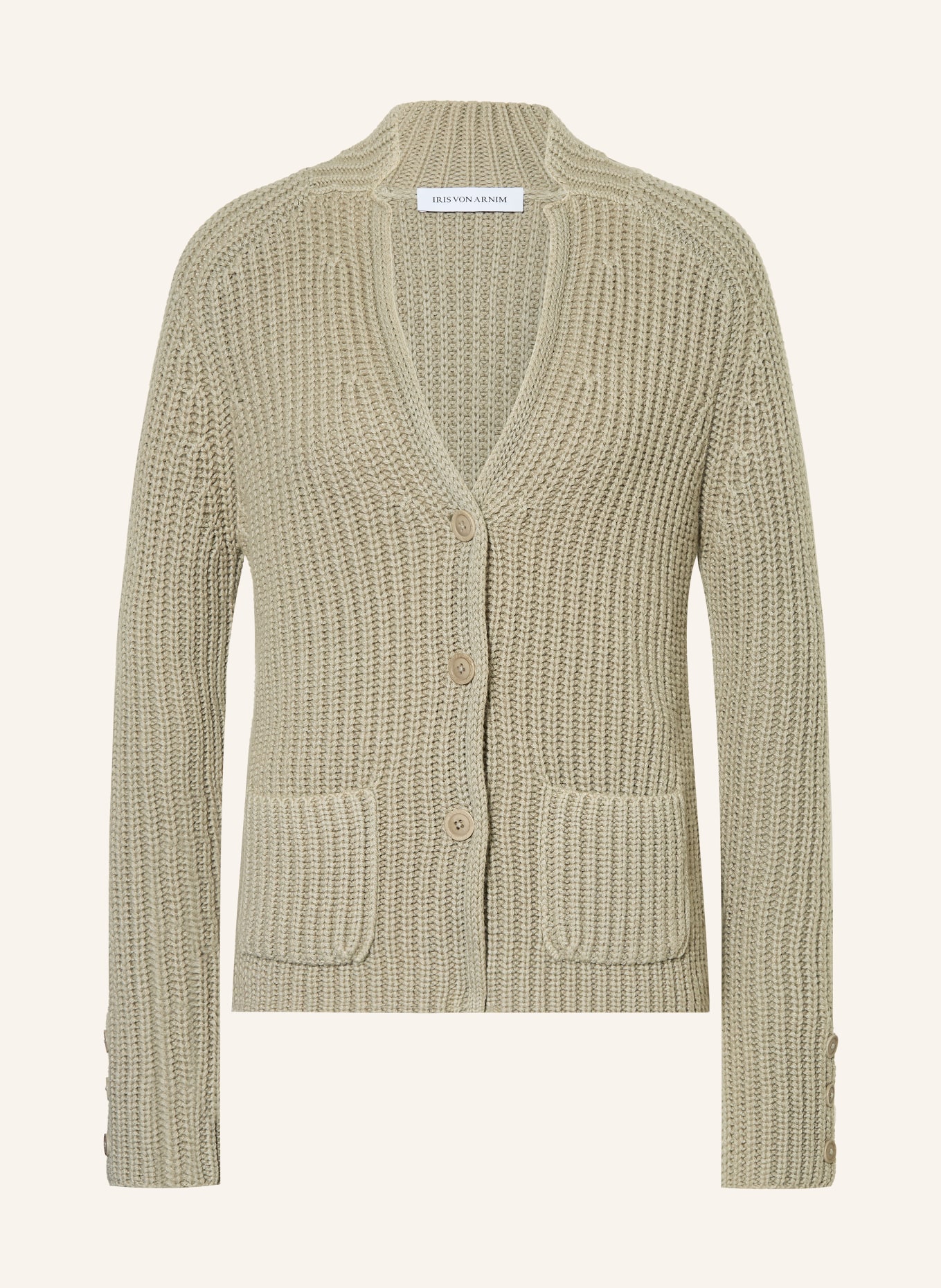 IRIS von ARNIM Strickjacke HELIANTHA aus Cashmere: GRAU