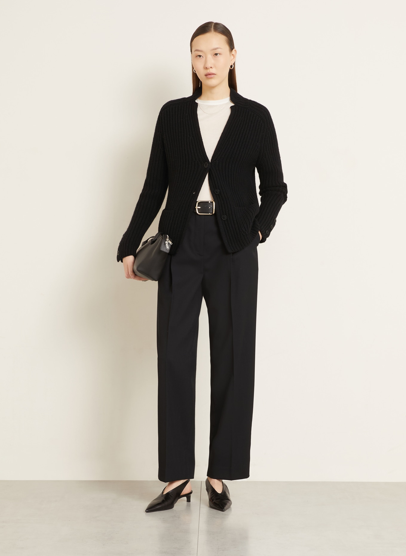 IRIS von ARNIM Strickjacke HELIANTHA aus Cashmere: SCHWARZ