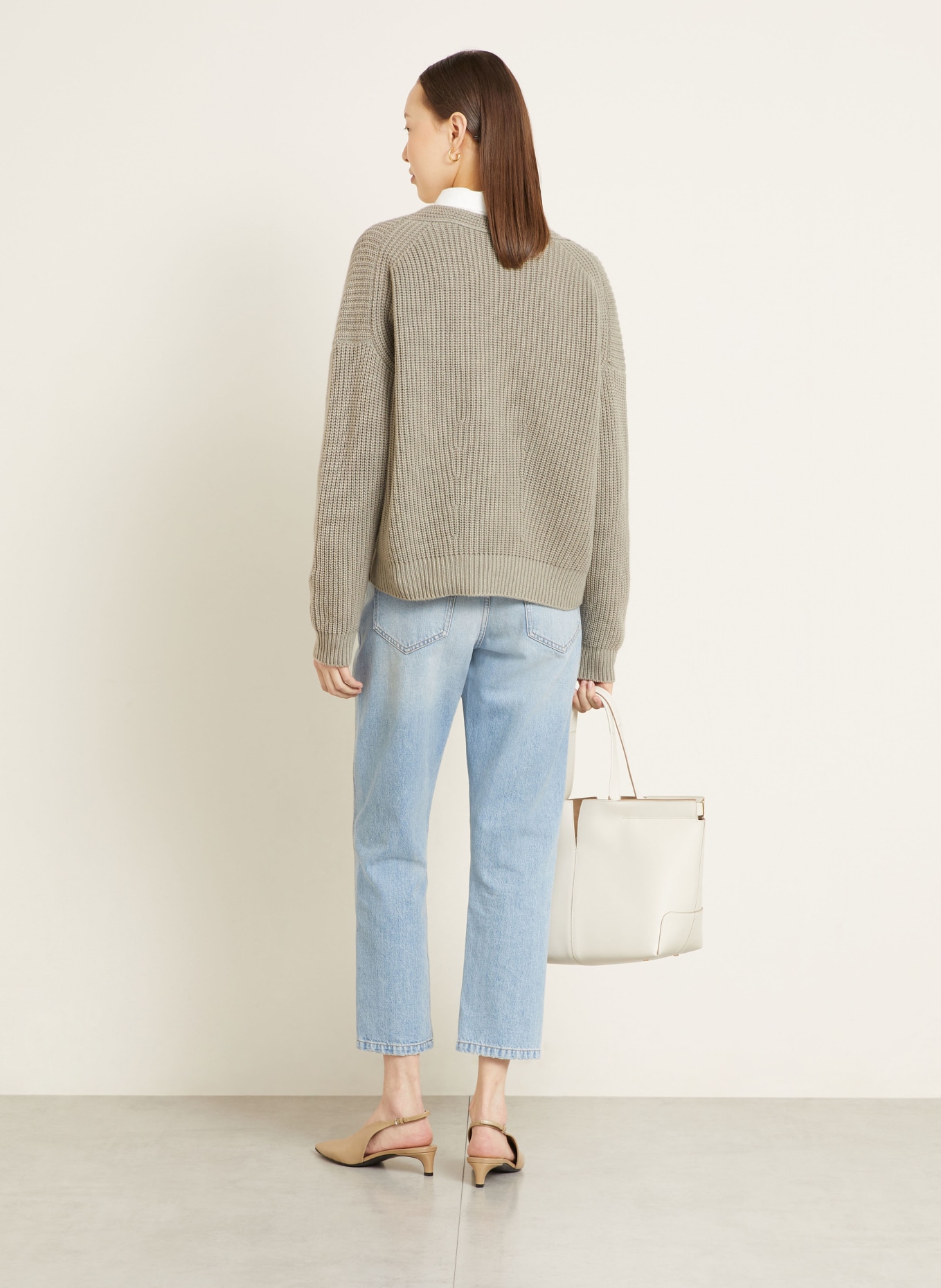 IRIS von ARNIM Pullover GARDENIA aus Cashmere: KHAKI