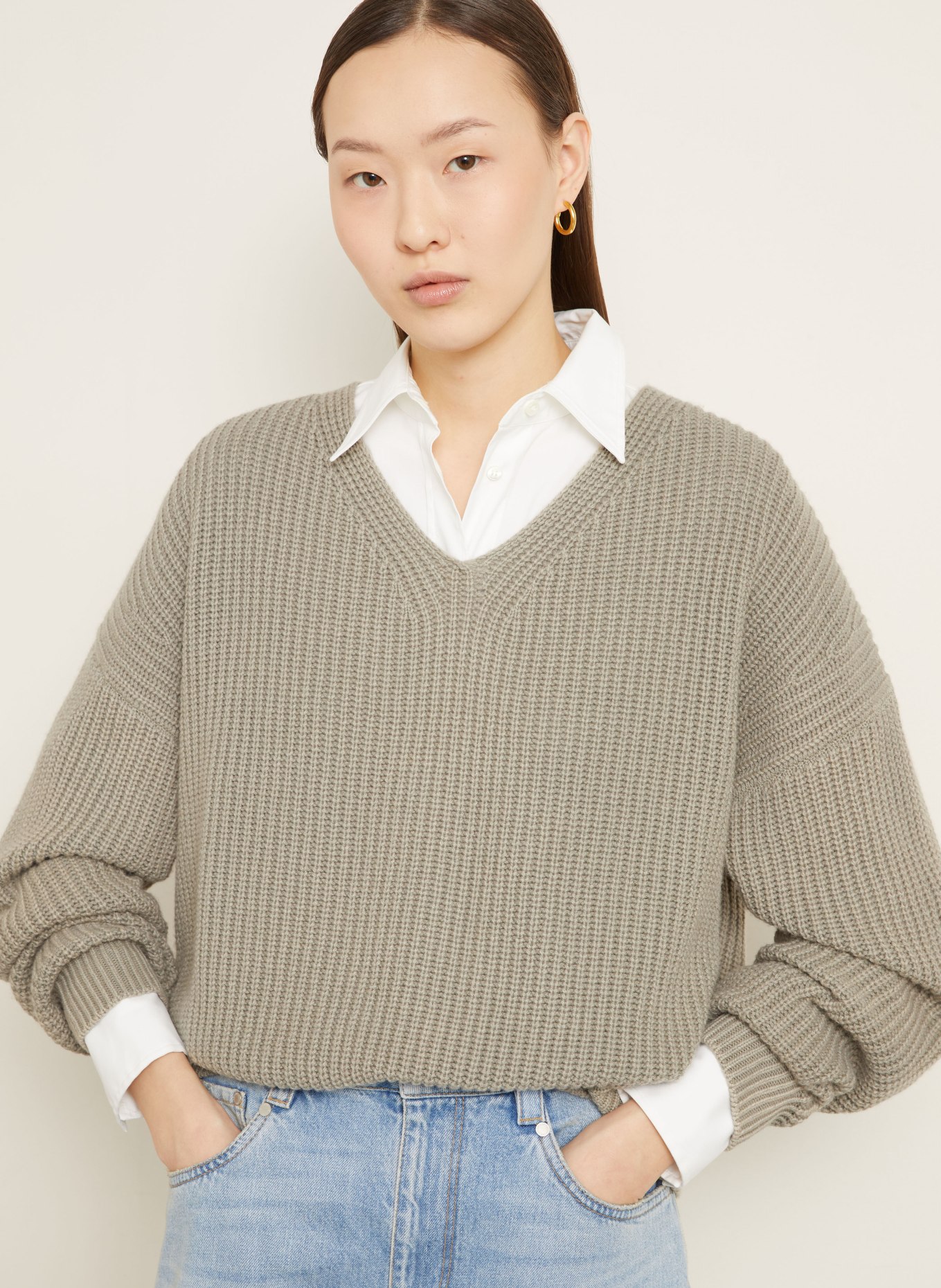 IRIS von ARNIM Pullover GARDENIA aus Cashmere: KHAKI