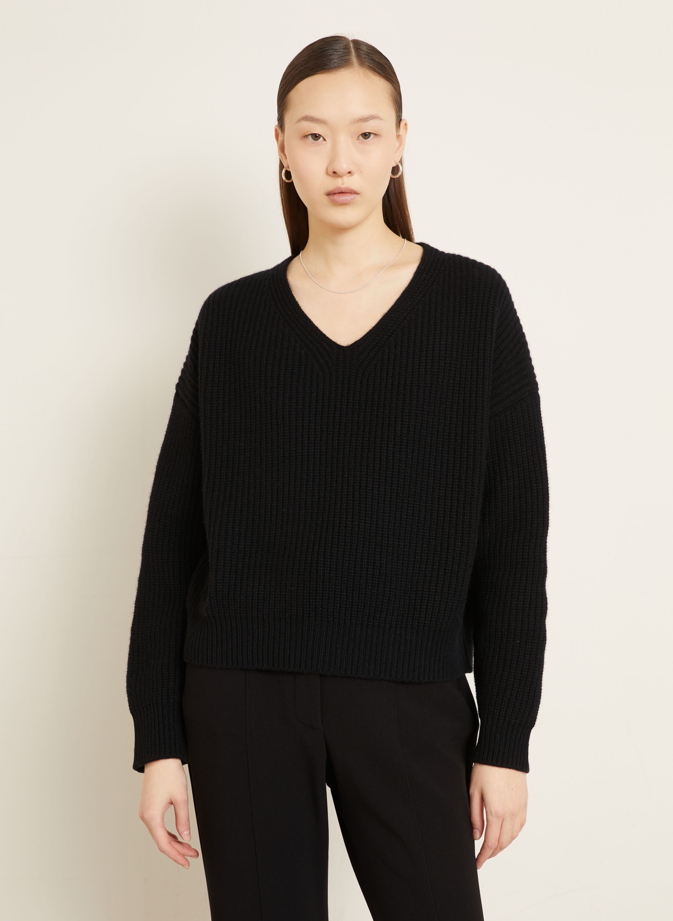 IRIS von ARNIM Pullover GARDENIA aus Cashmere: SCHWARZ