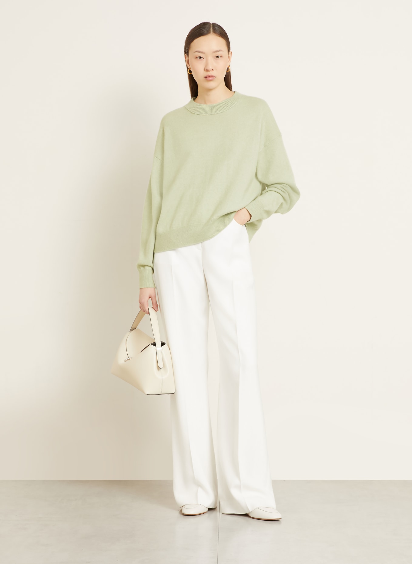 IRIS von ARNIM Pull ORCHIDEE avec cachemire: VERT CLAIR