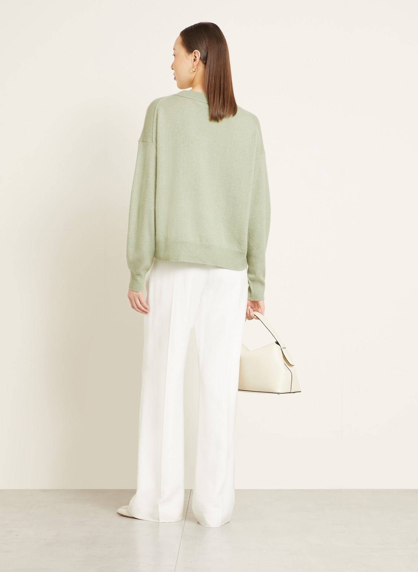 IRIS von ARNIM Pull ORCHIDEE avec cachemire: VERT CLAIR