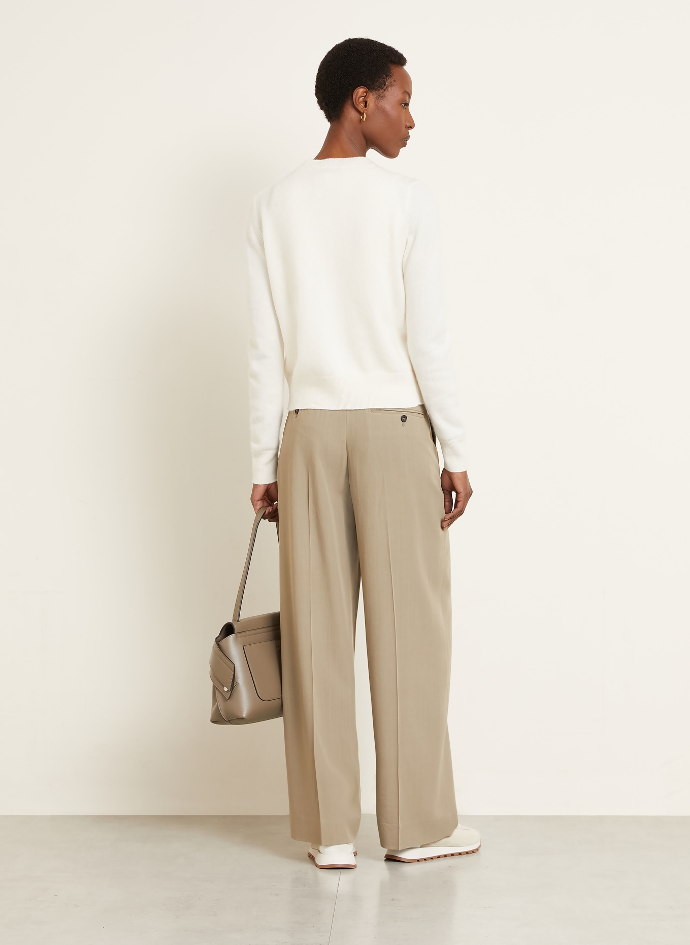 IRIS von ARNIM Set ODELIA: Top und Strickjacke mit Cashmere: ECRU