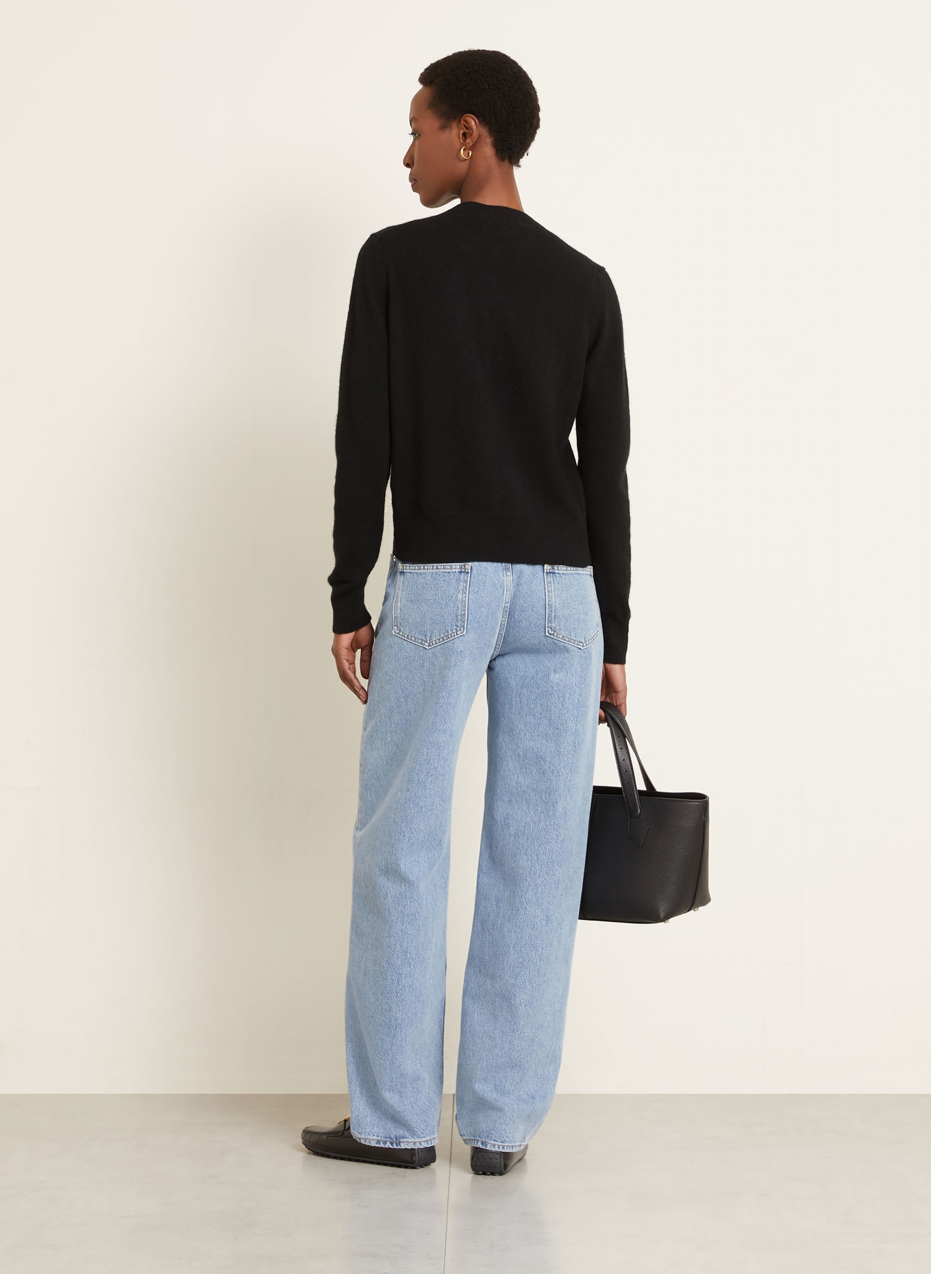 IRIS von ARNIM Sada ODELIA: top a svetr s kašmírem: ČERNÁ