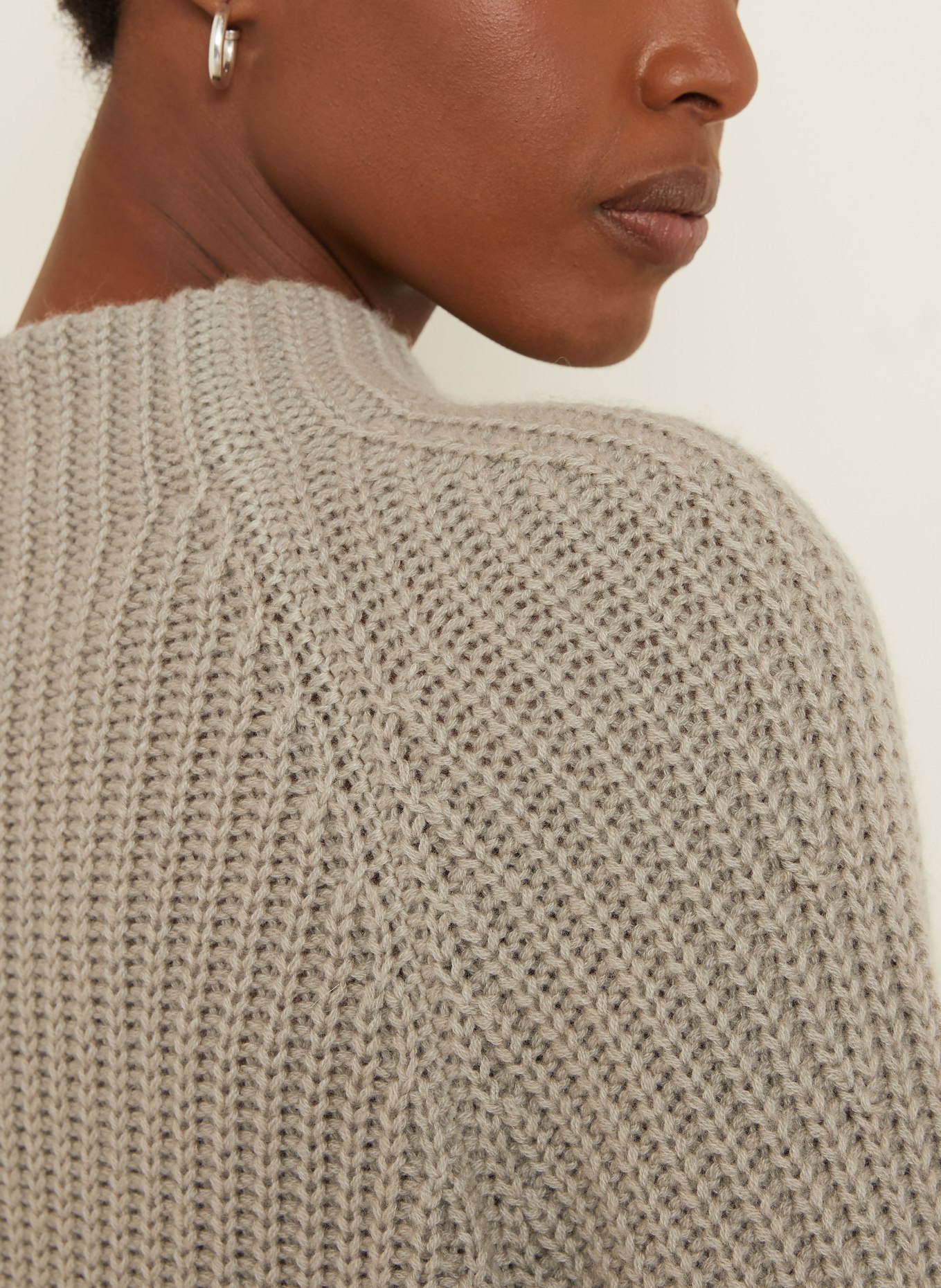 IRIS von ARNIM Sweter z kaszmiru FALLOU z rękawami 3/4: KHAKI