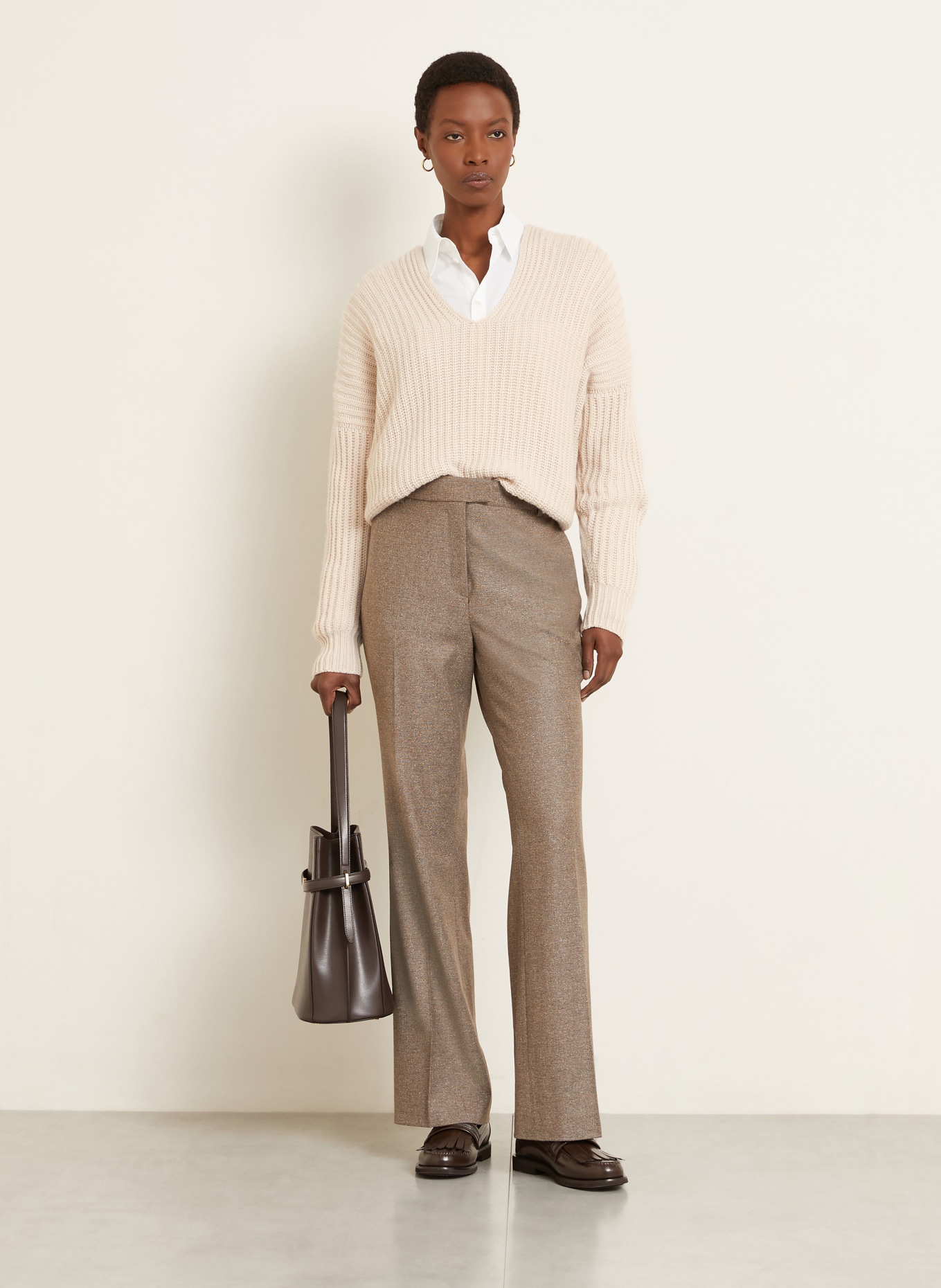 IRIS von ARNIM Sweter z kaszmiru AMARANTHA: ECRU