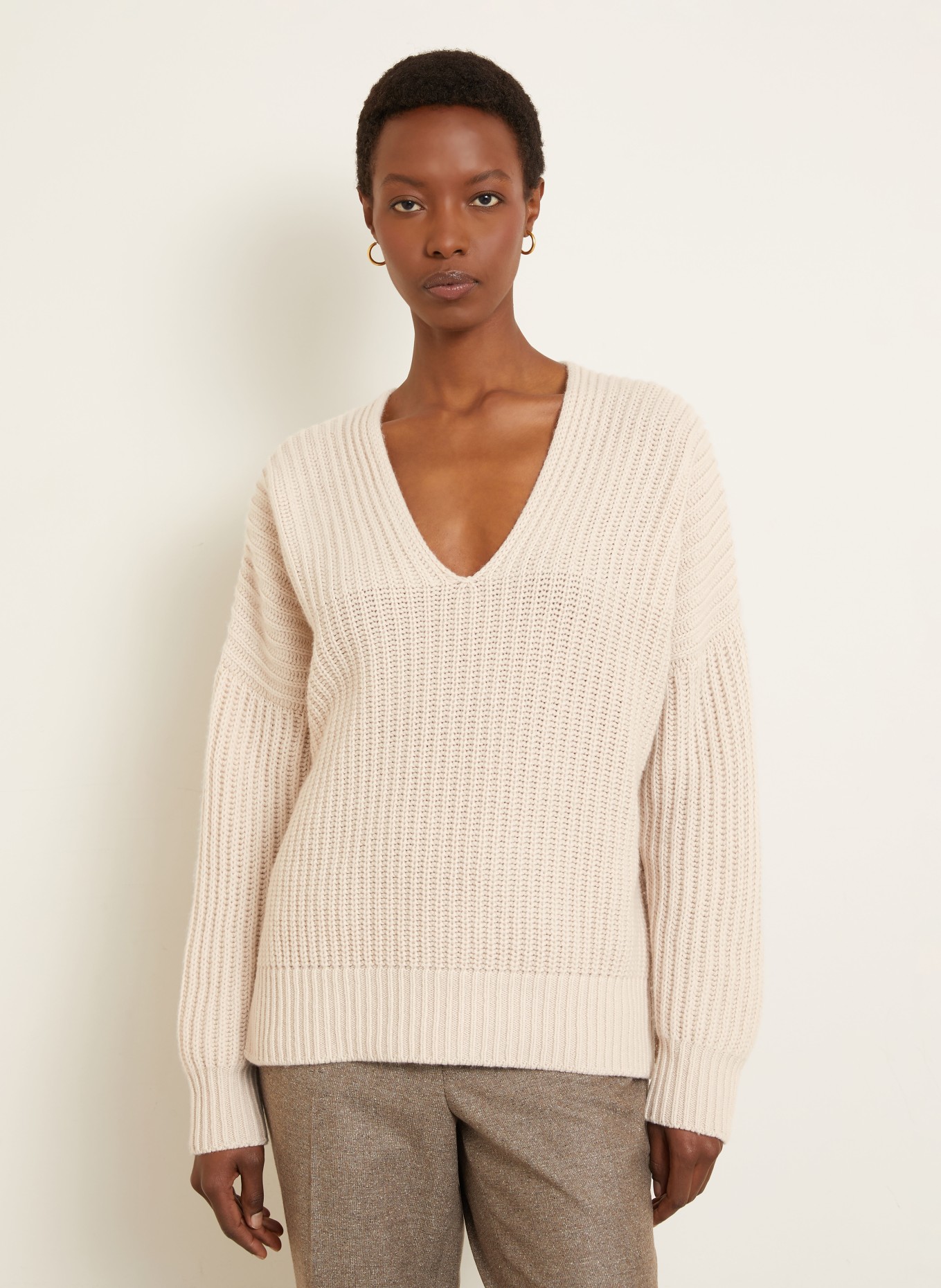 IRIS von ARNIM Sweter z kaszmiru AMARANTHA: ECRU