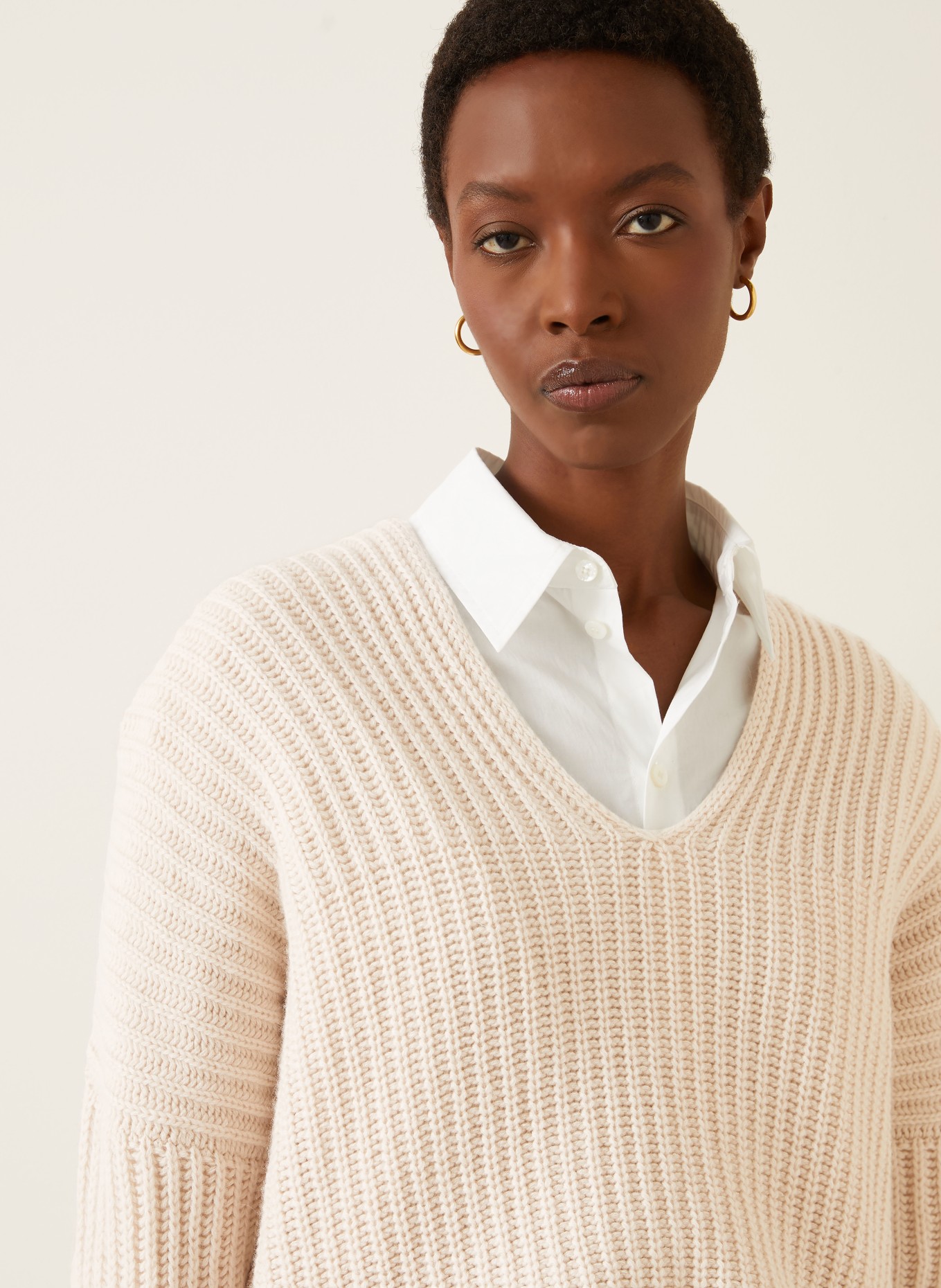 IRIS von ARNIM Sweter z kaszmiru AMARANTHA: ECRU