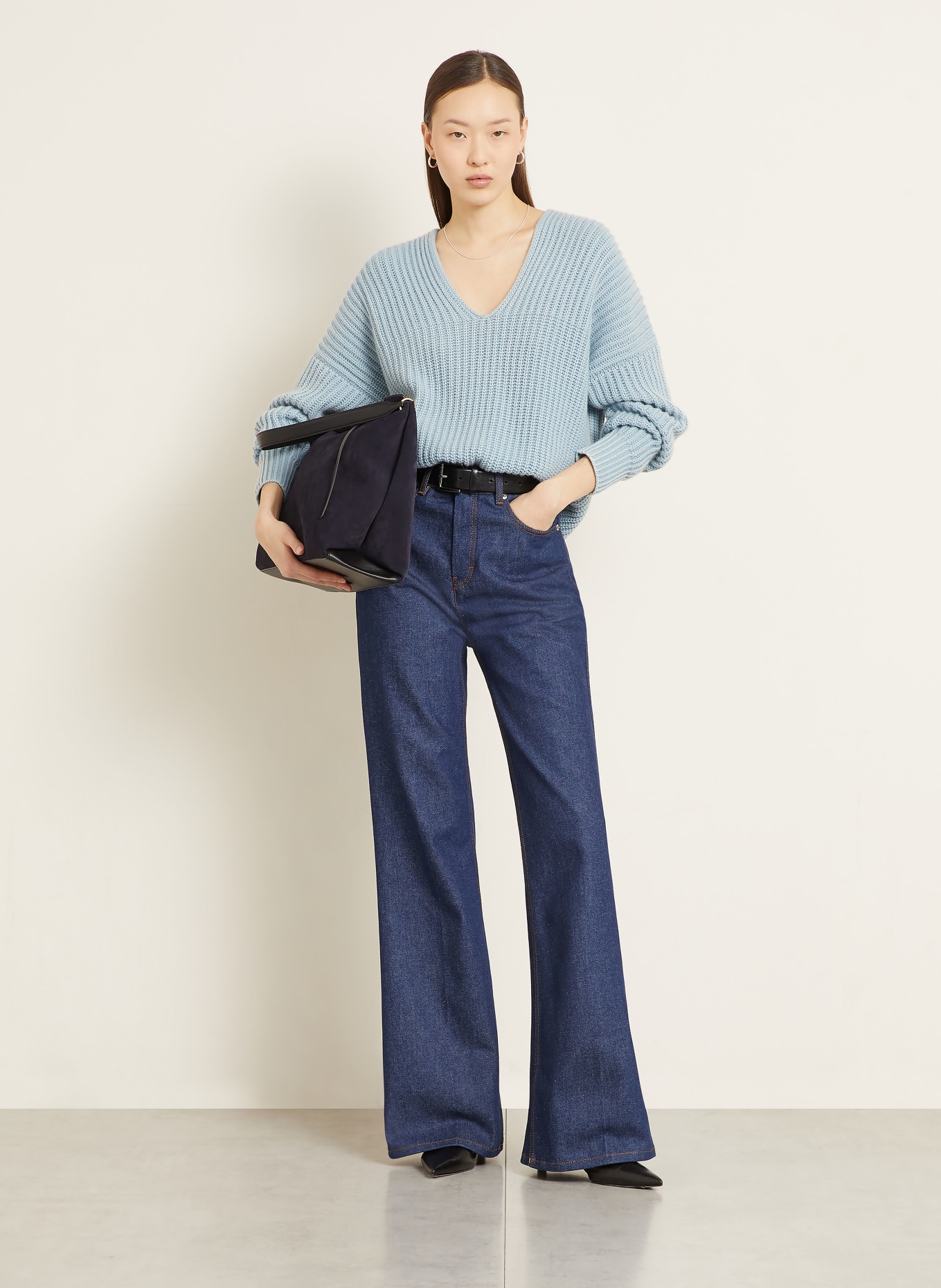 IRIS von ARNIM Sweter z kaszmiru AMARANTHA: JASNONIEBIESKI