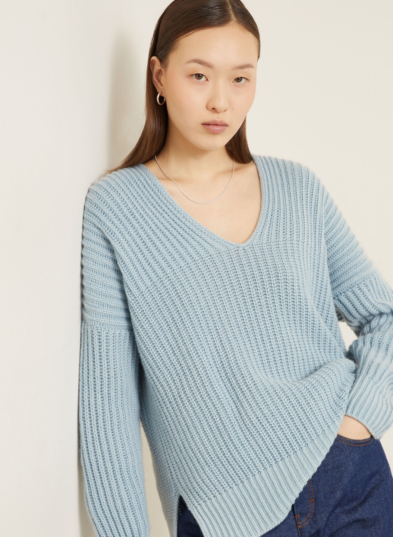 IRIS von ARNIM Sweter z kaszmiru AMARANTHA: JASNONIEBIESKI