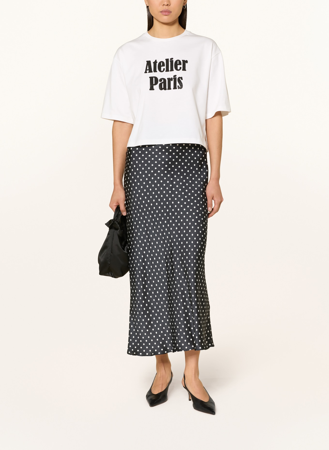 darling harbour T-Shirt mit Schmucksteinen: WHITE