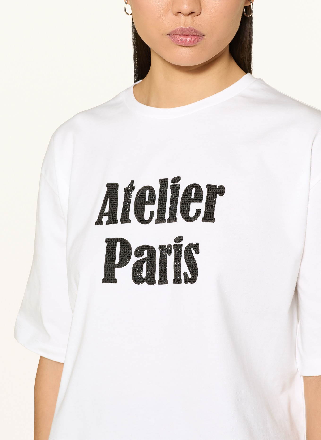 darling harbour T-Shirt mit Schmucksteinen: WHITE