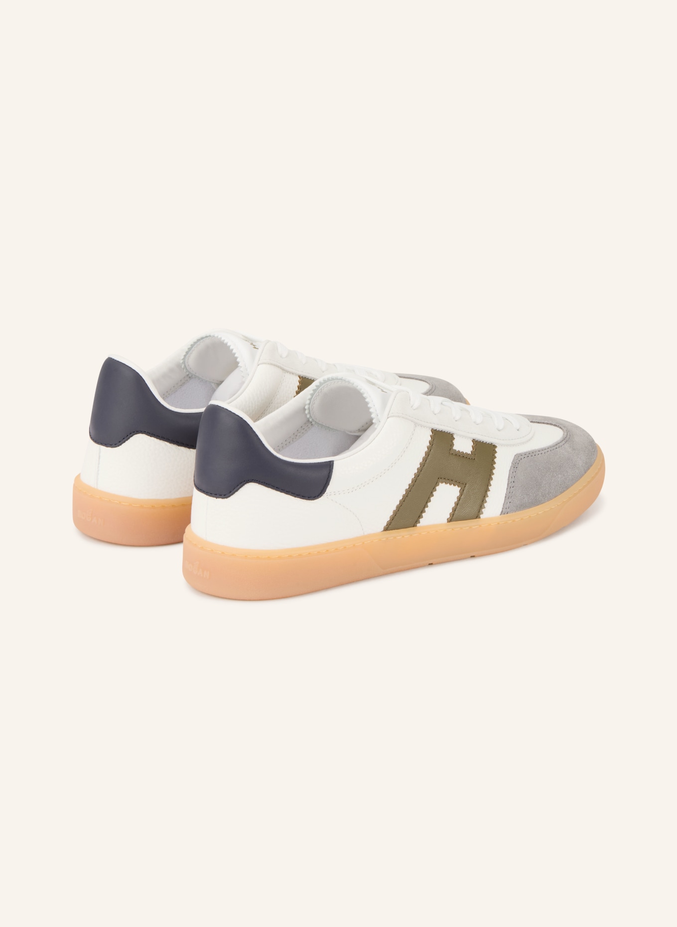 HOGAN Sneaker COOL: CREME / KHAKI / SCHWARZ