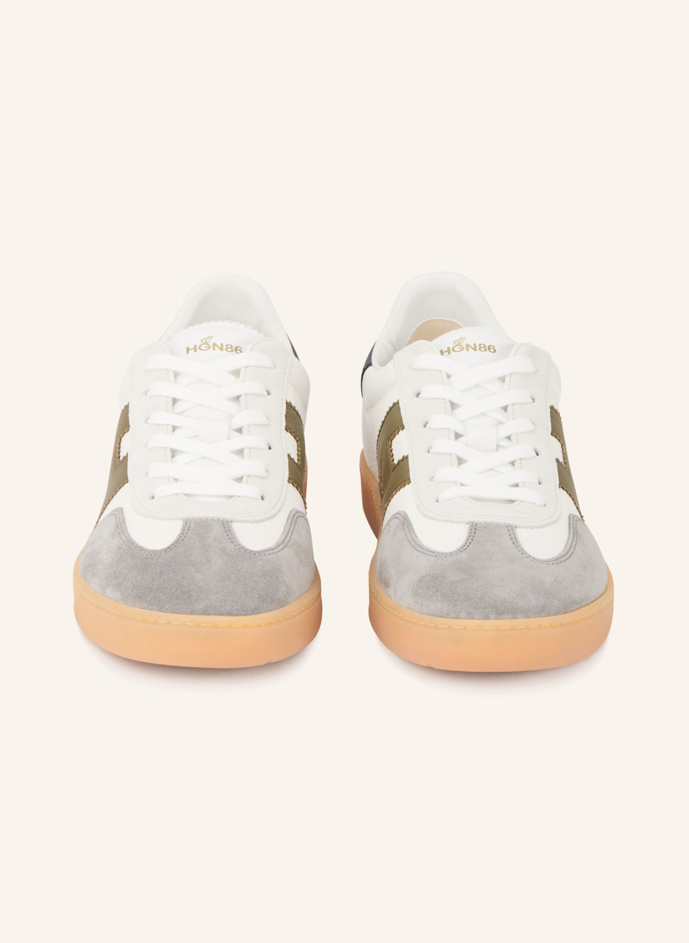 HOGAN Sneaker COOL: CREME / KHAKI / SCHWARZ