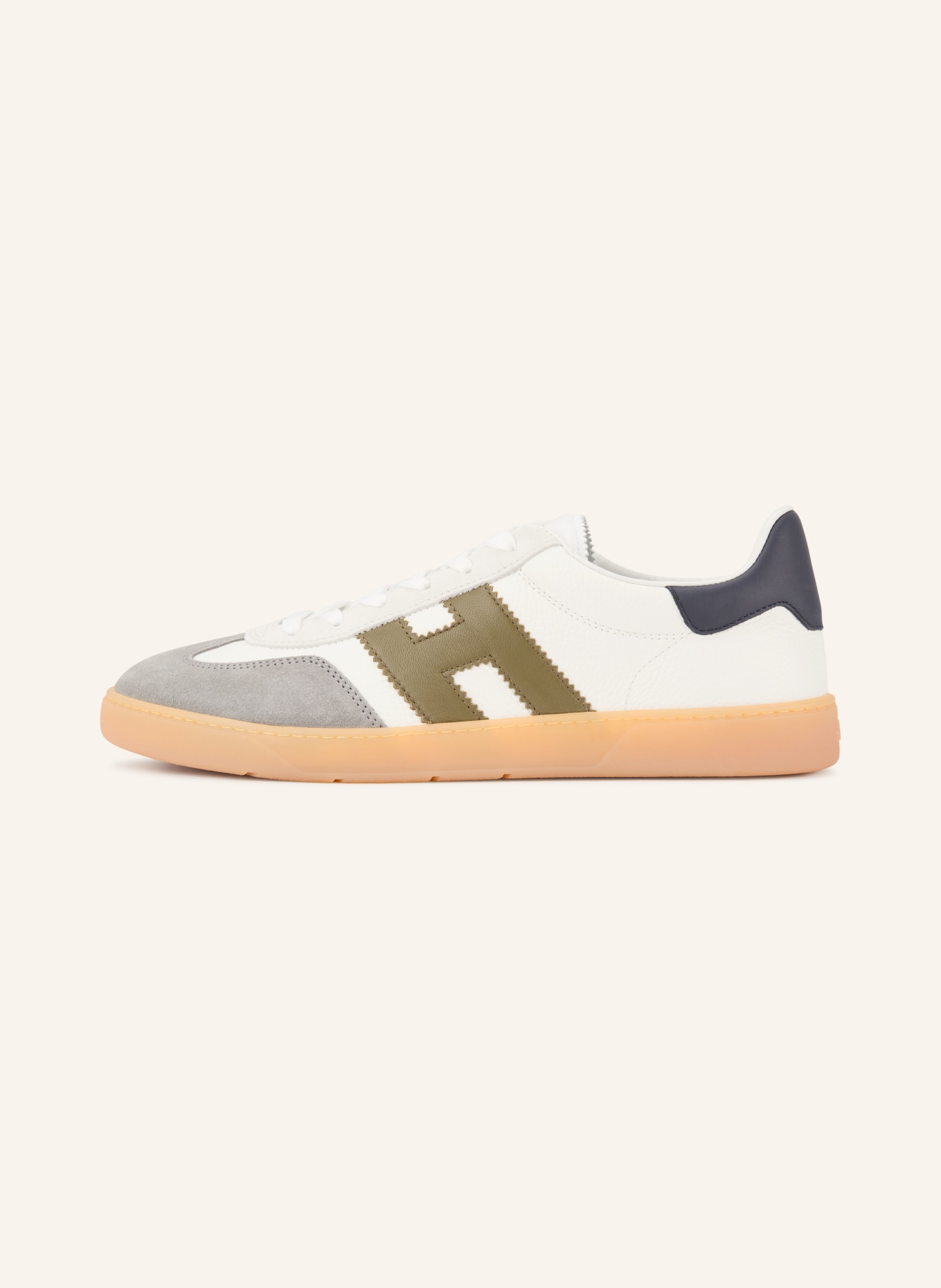 HOGAN Sneaker COOL: CREME / KHAKI / SCHWARZ