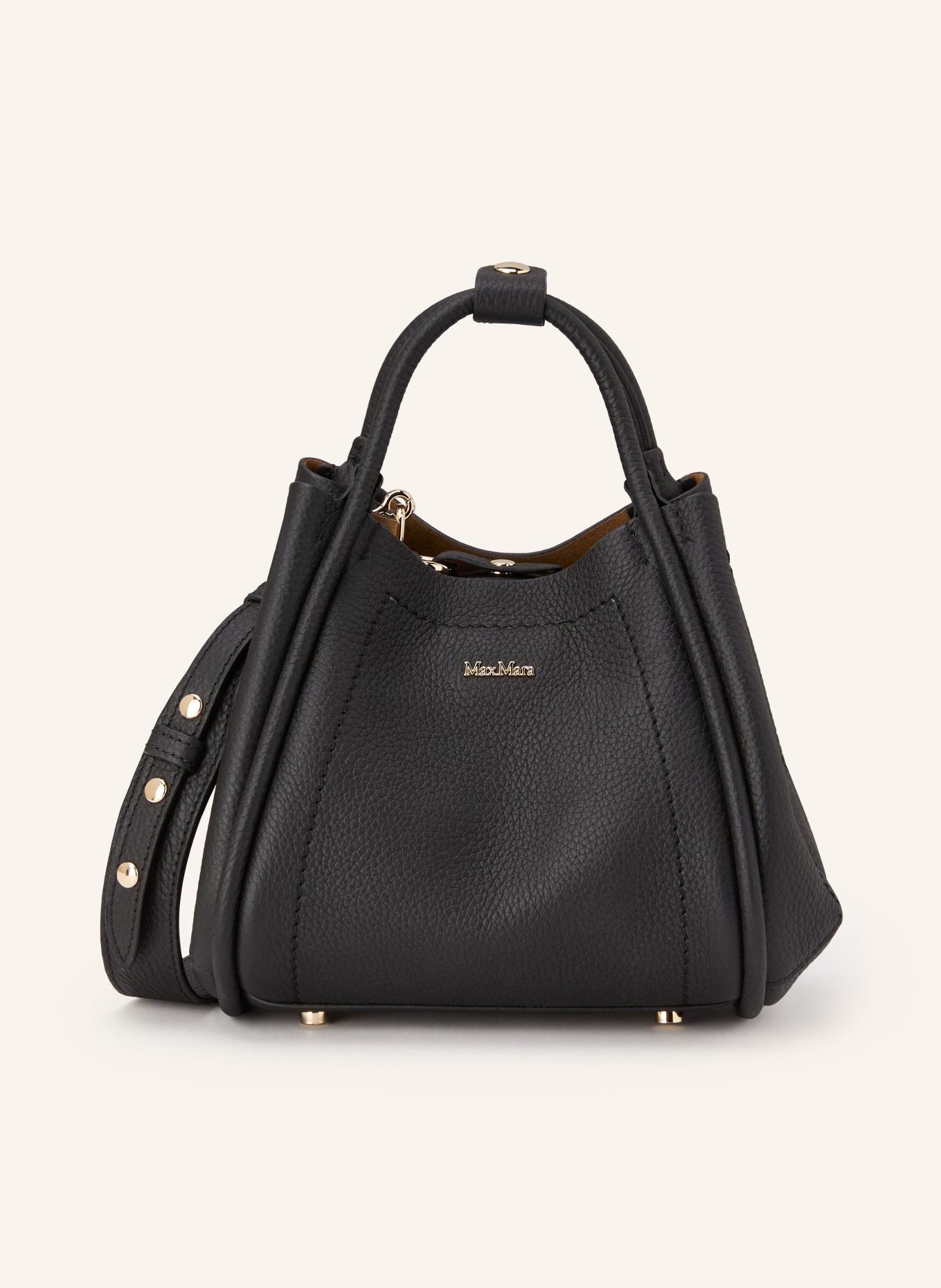 Max Mara Handtasche MARINE XS: SCHWARZ / GOLD