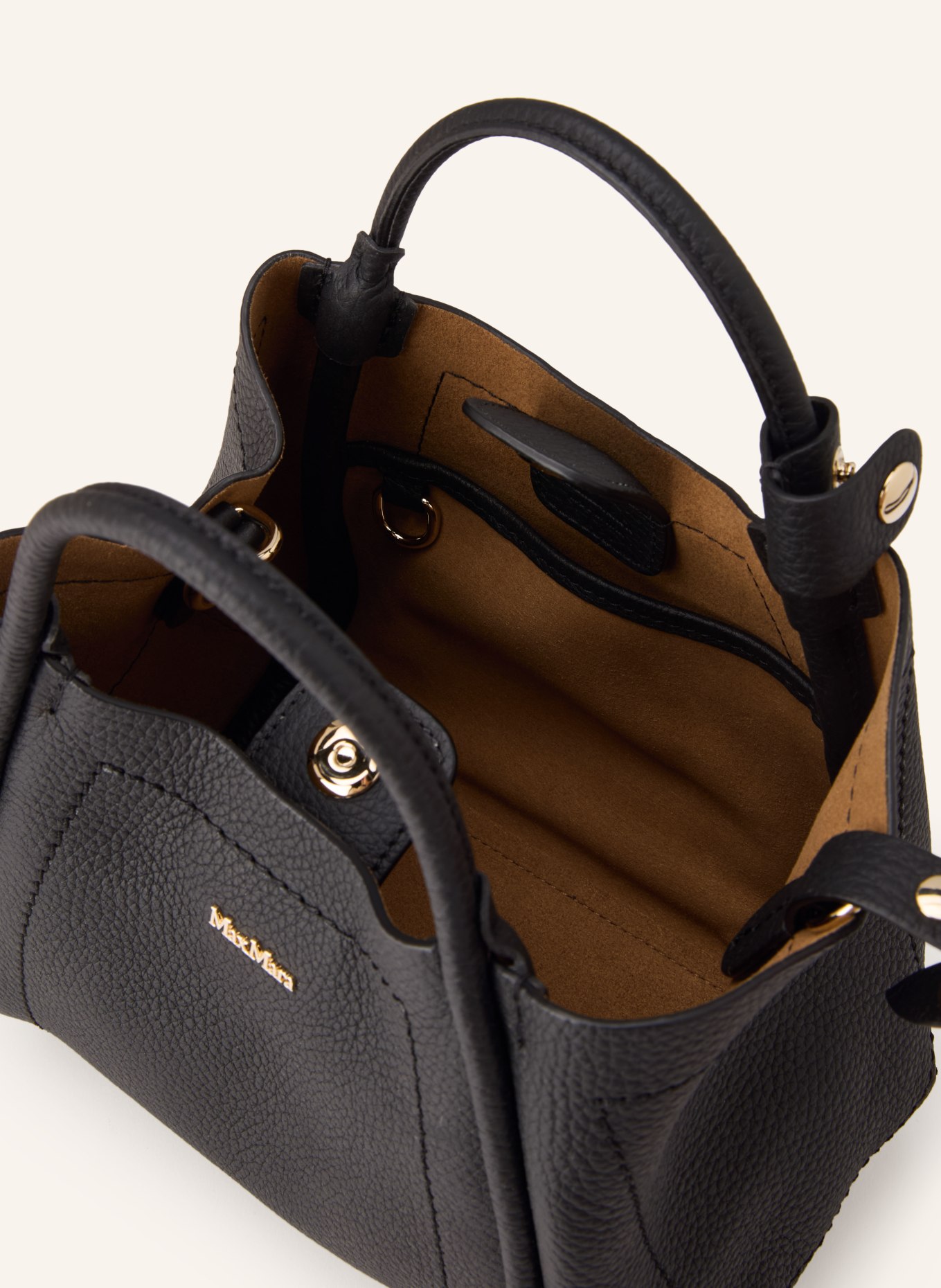 Max Mara Handtasche MARINE XS: SCHWARZ / GOLD