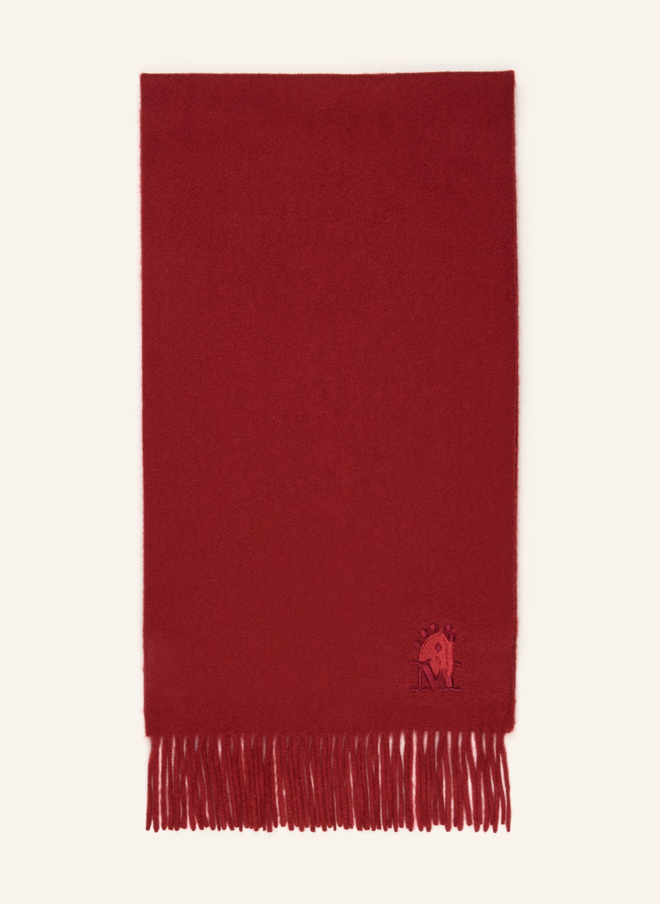 Max Mara cashmere scarf: DARK RED