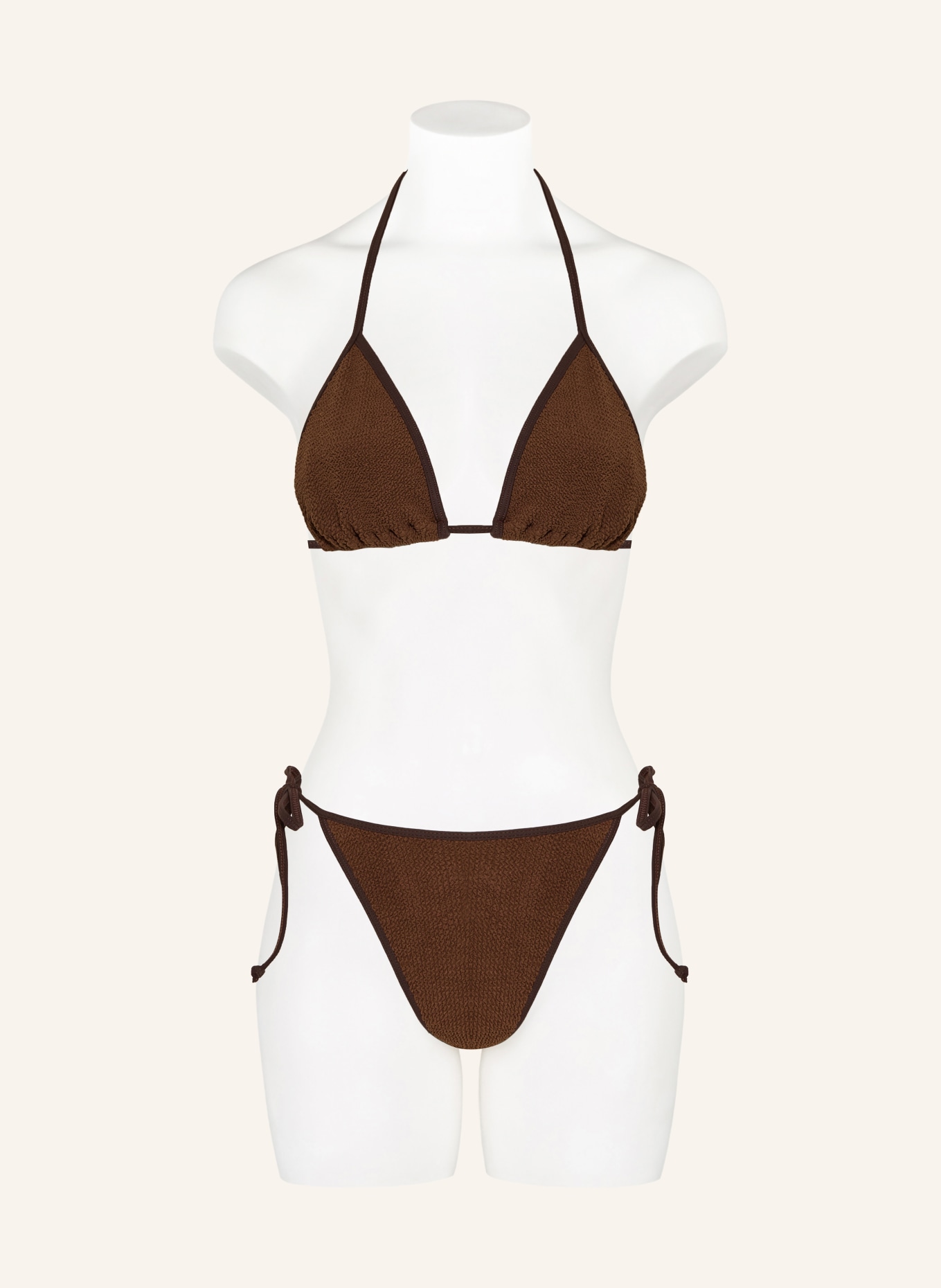 sorbet island ARIA triangle bikini: BROWN / DARK BROWN
