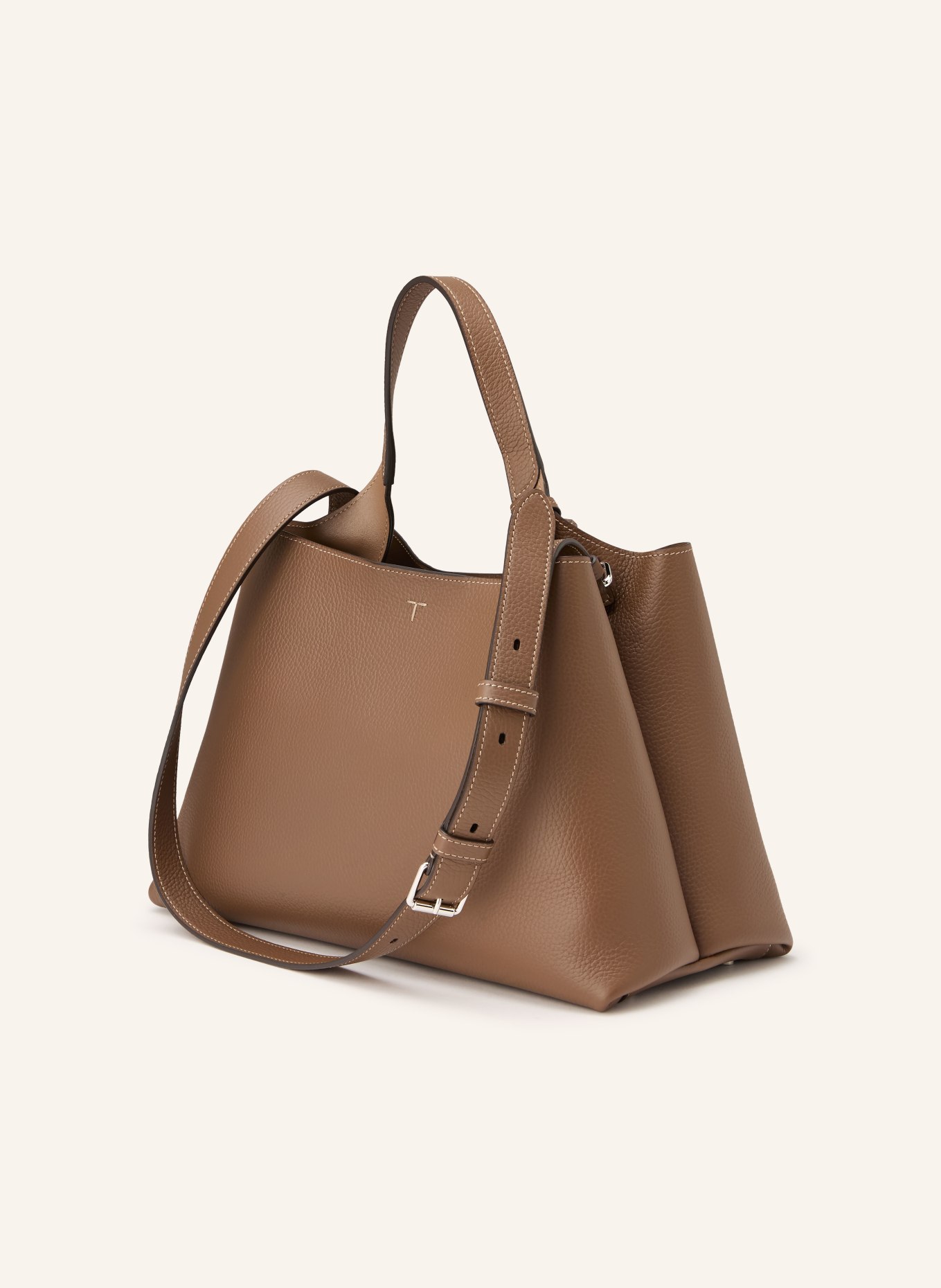 TOD'S Handtasche FLORIDA DOUBLE: DUNKELBRAUN / SILBER