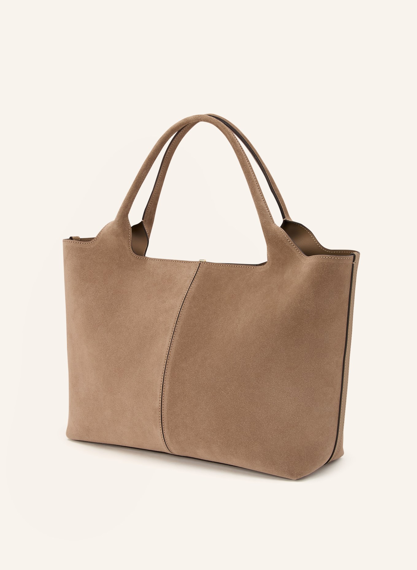 TOD'S Shopper: TAUPE / GOLD