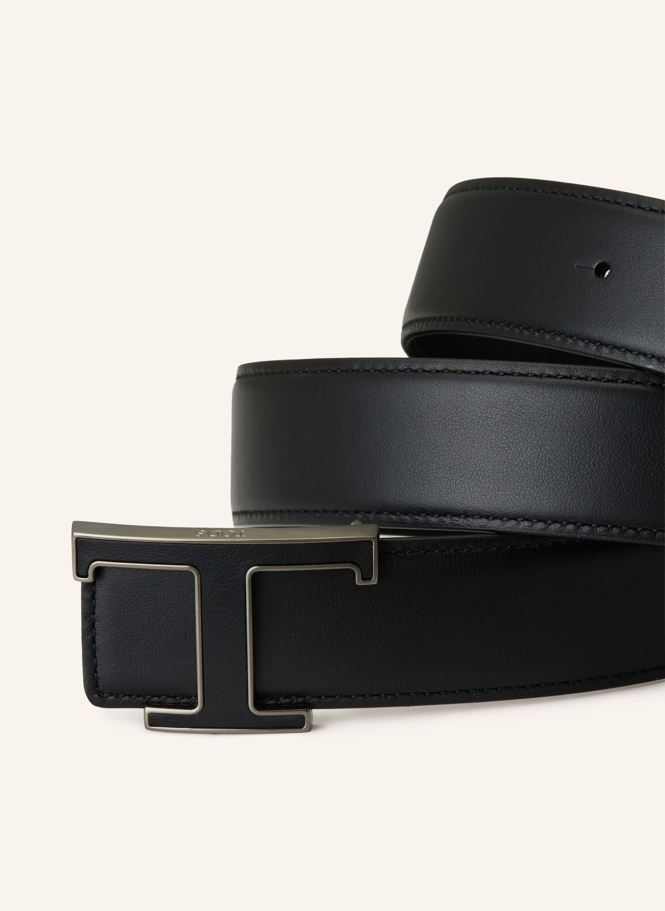 TOD'S Ledergürtel zum Wenden: SCHWARZ