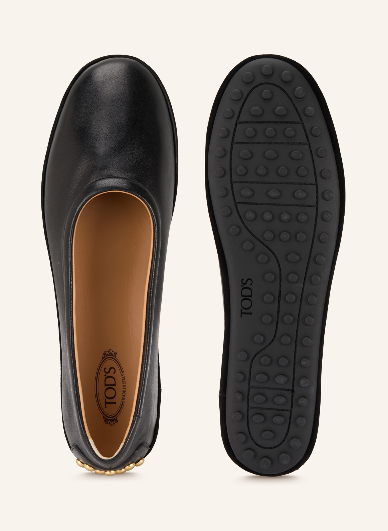 TOD'S Ballerinas GOMMA: SCHWARZ