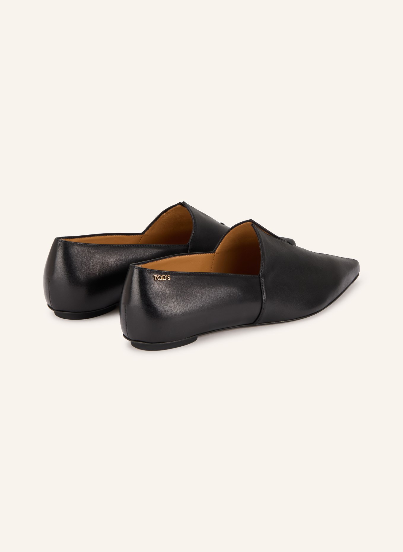 TOD'S ballerina flats: BLACK