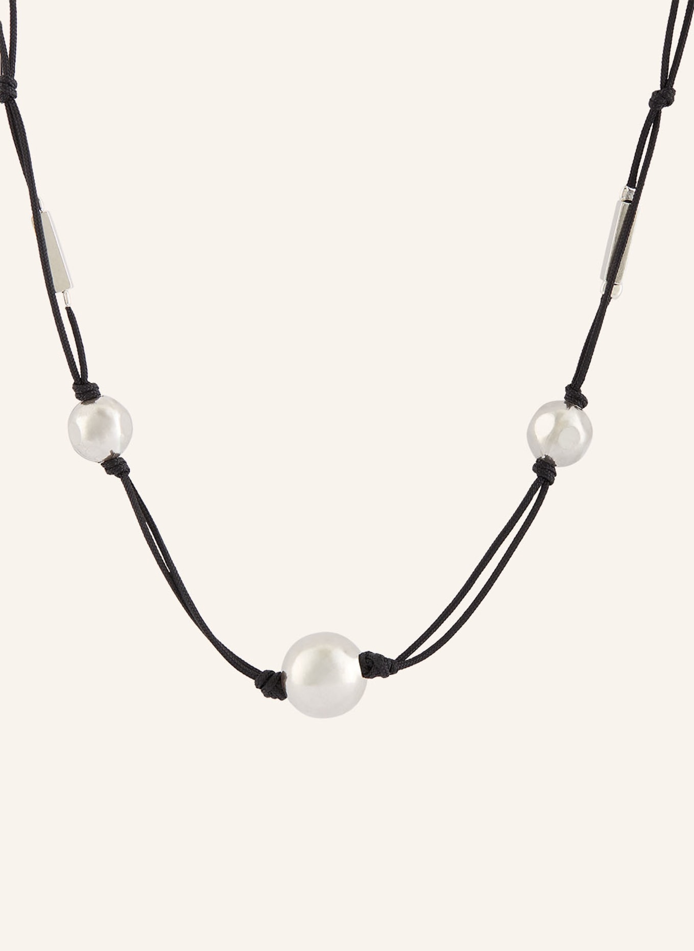 ISABEL MARANT Halskette SCARF: SILBER / SCHWARZ