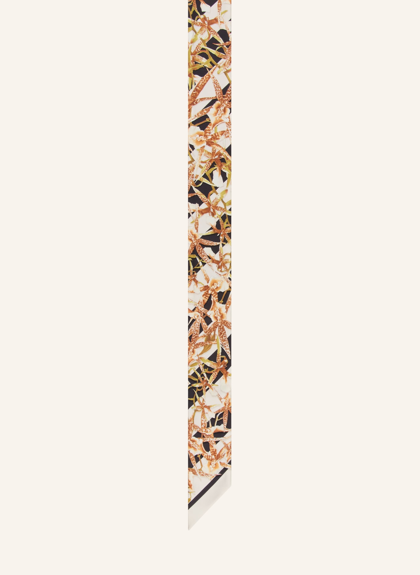 FERRAGAMO Seidenschal: SCHWARZ / BRAUN / CREME