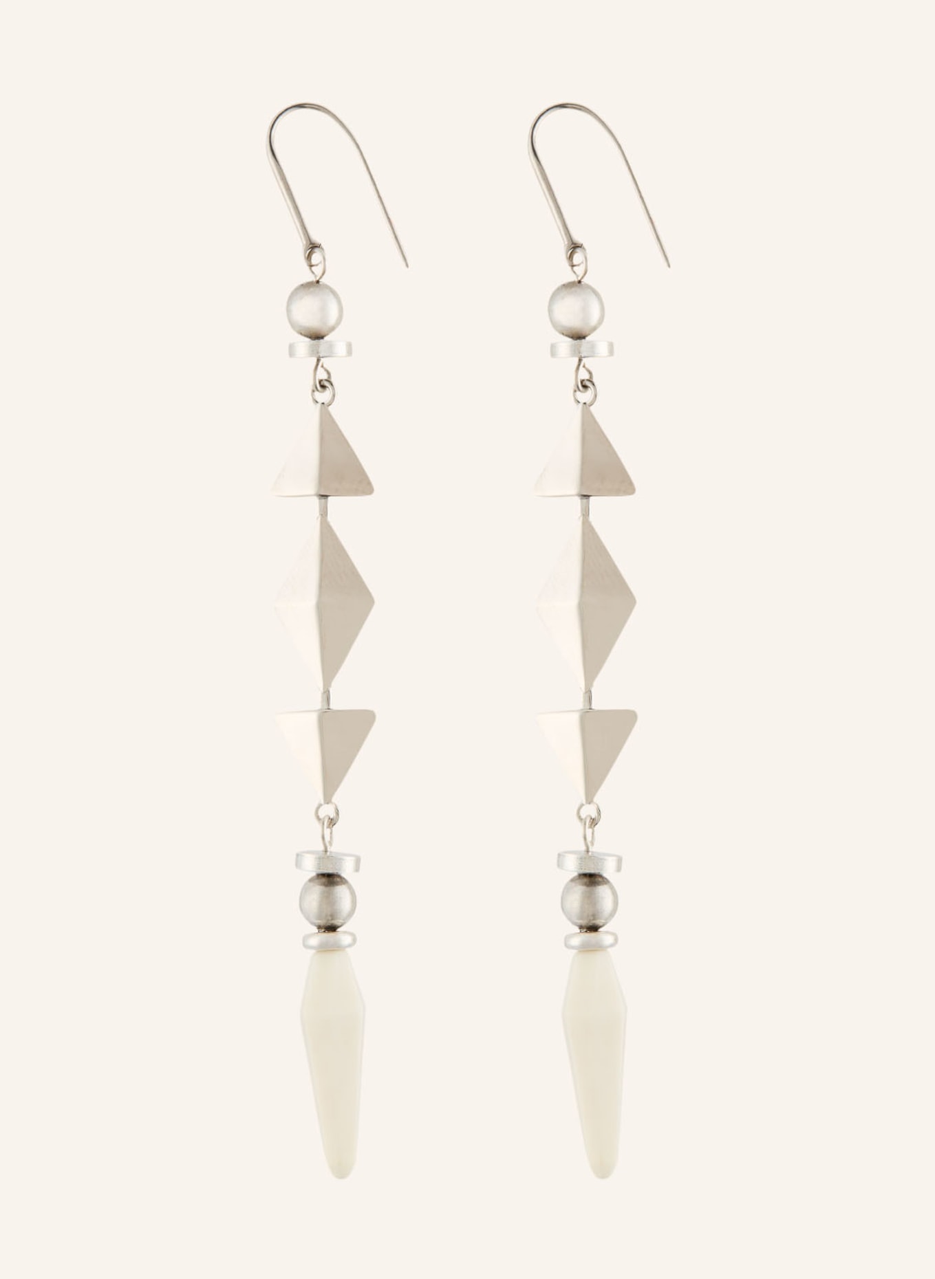 ISABEL MARANT Ohrhänger IDA: SILBER / ECRU