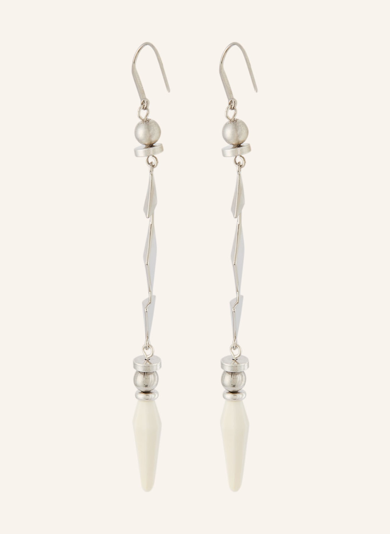ISABEL MARANT Ohrhänger IDA: SILBER / ECRU