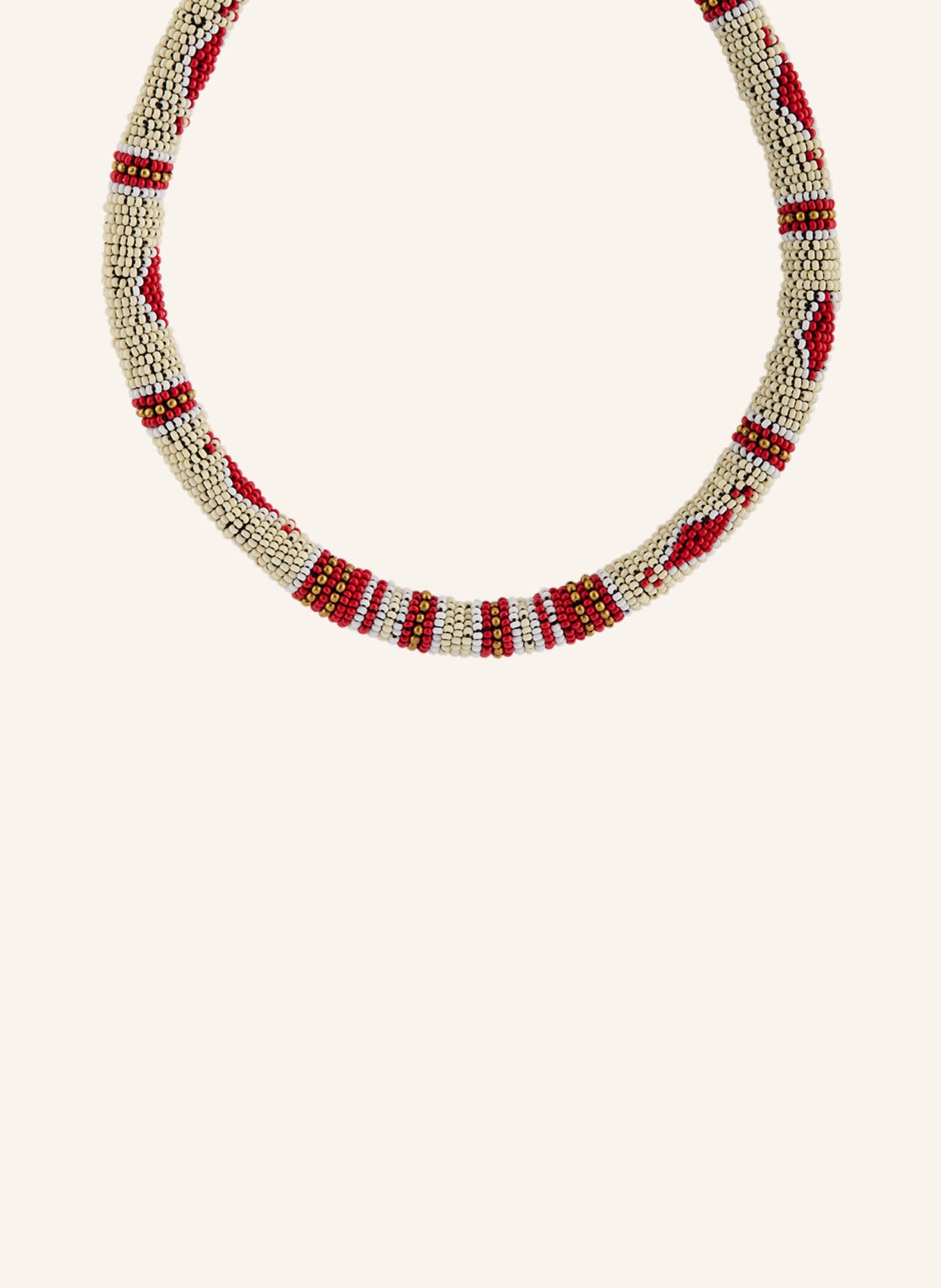 ISABEL MARANT Halskette NINA: ECRU / GOLD / ROT