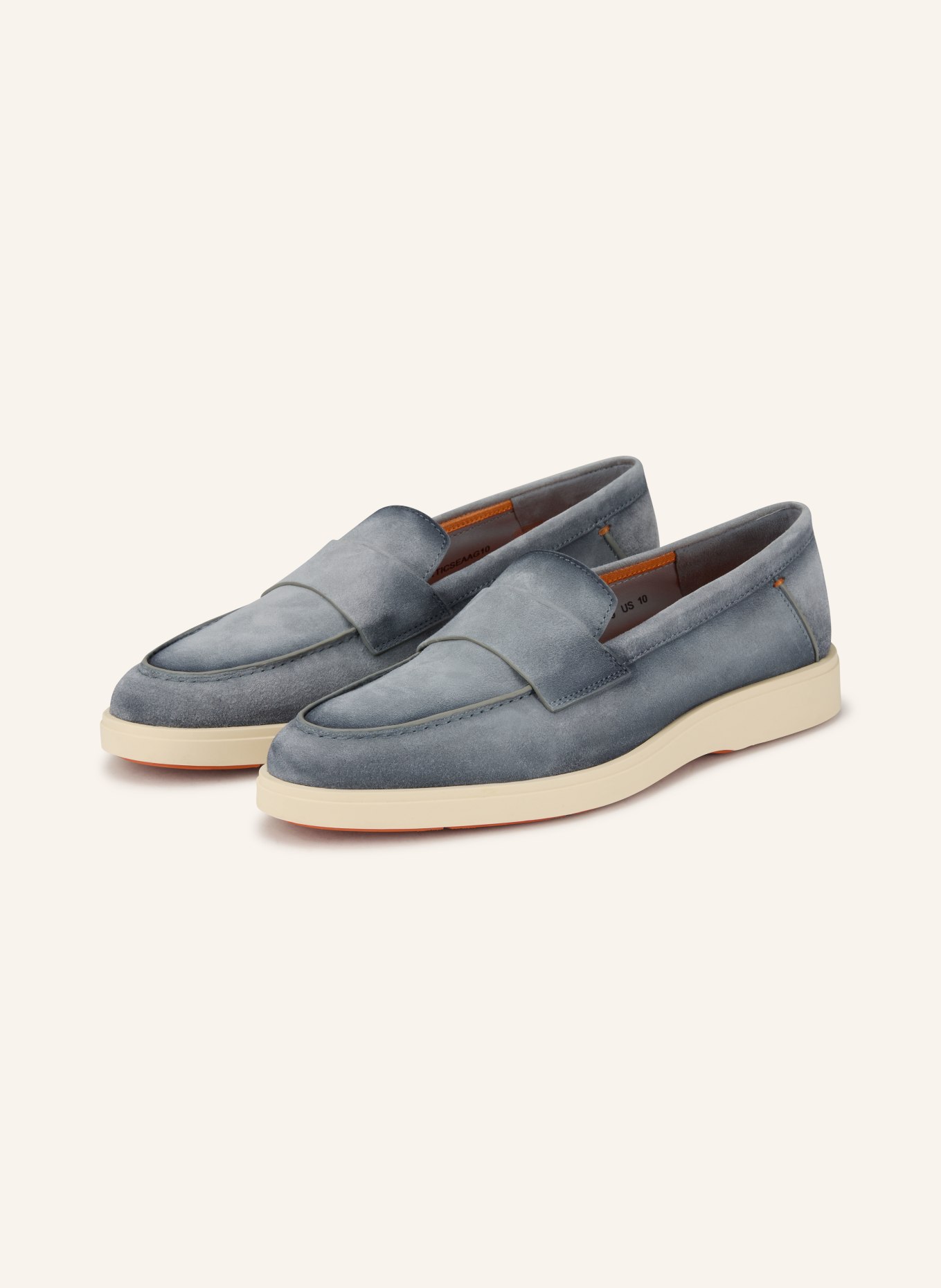 Santoni REVOLVE loafers: BLUE GRAY / ORANGE