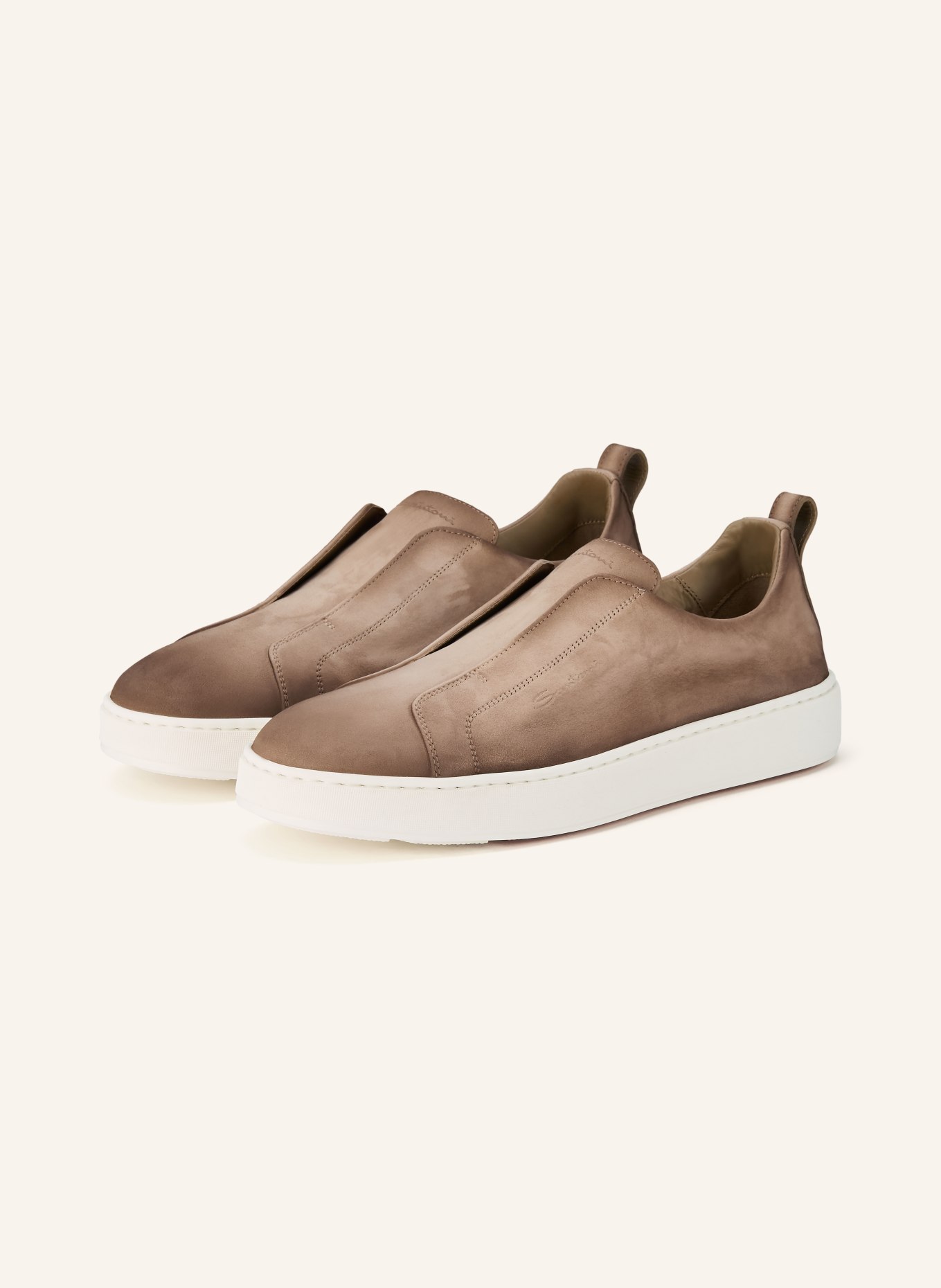 Santoni VICTORY slip-on sneakers: TAUPE