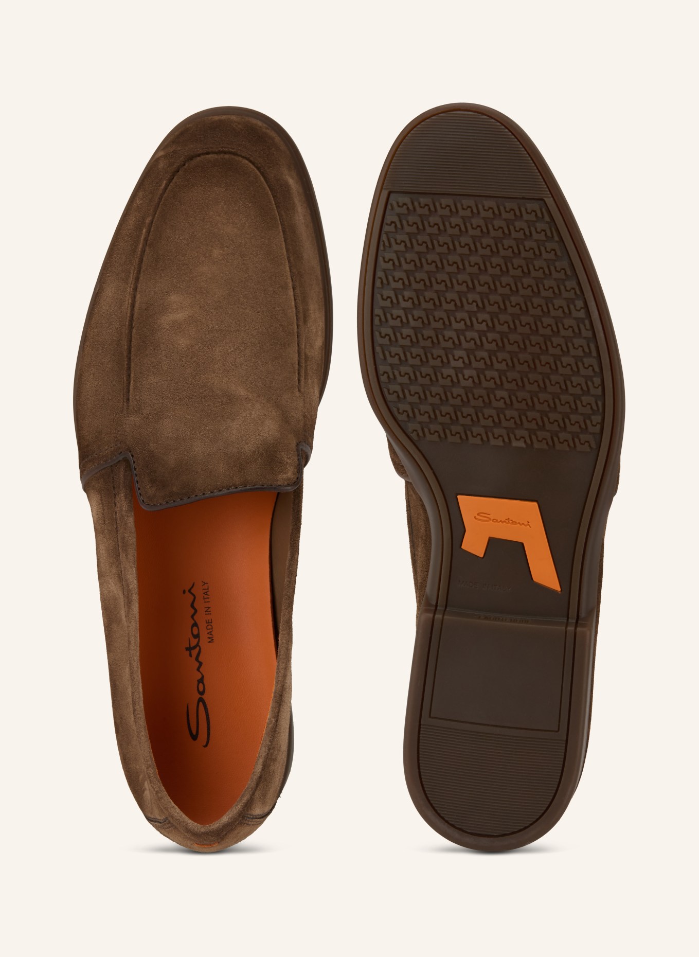 Santoni MALIBU slippers: DARK BROWN