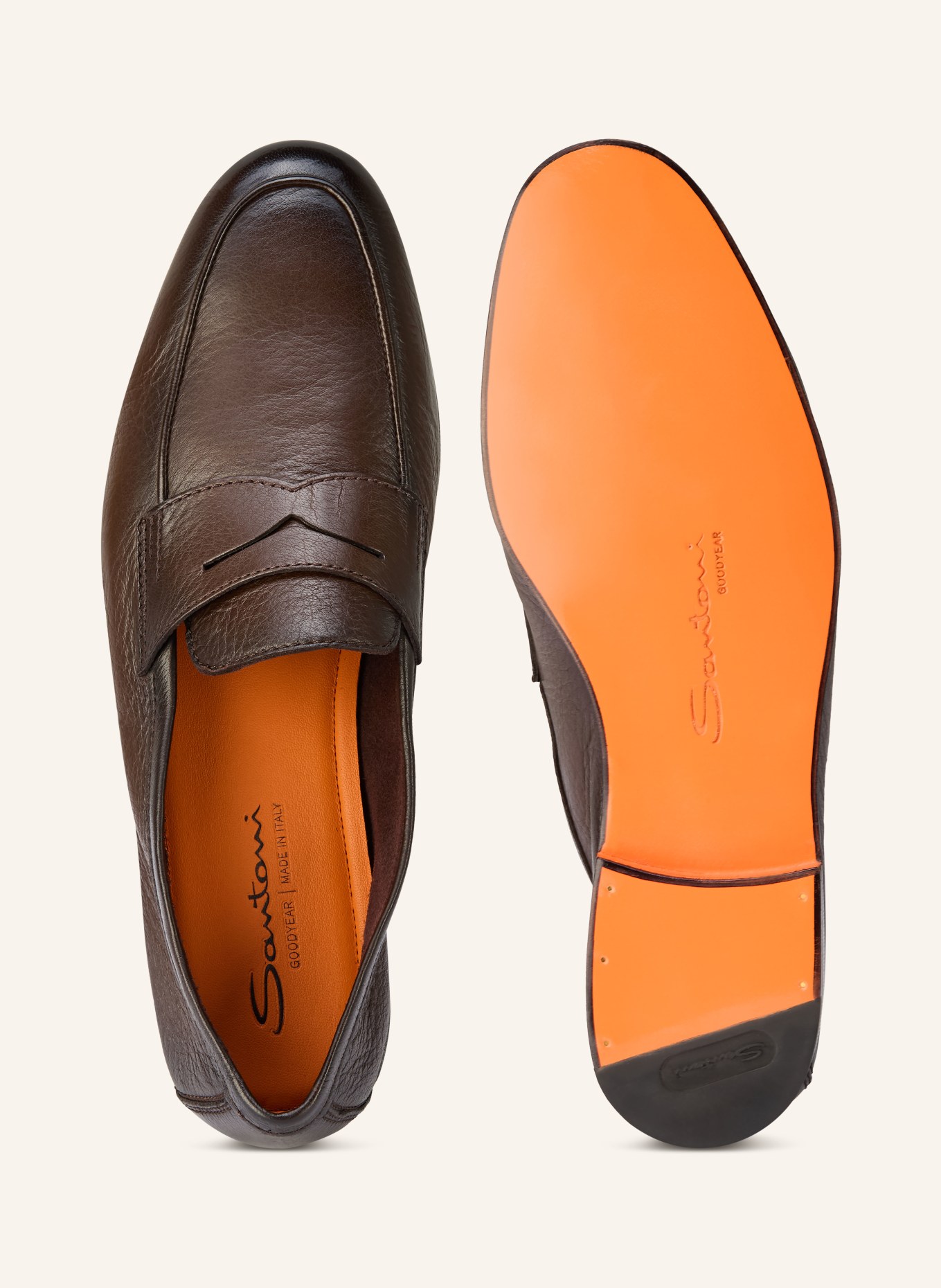 Santoni Penny-Loafer CARLOS: DUNKELBRAUN