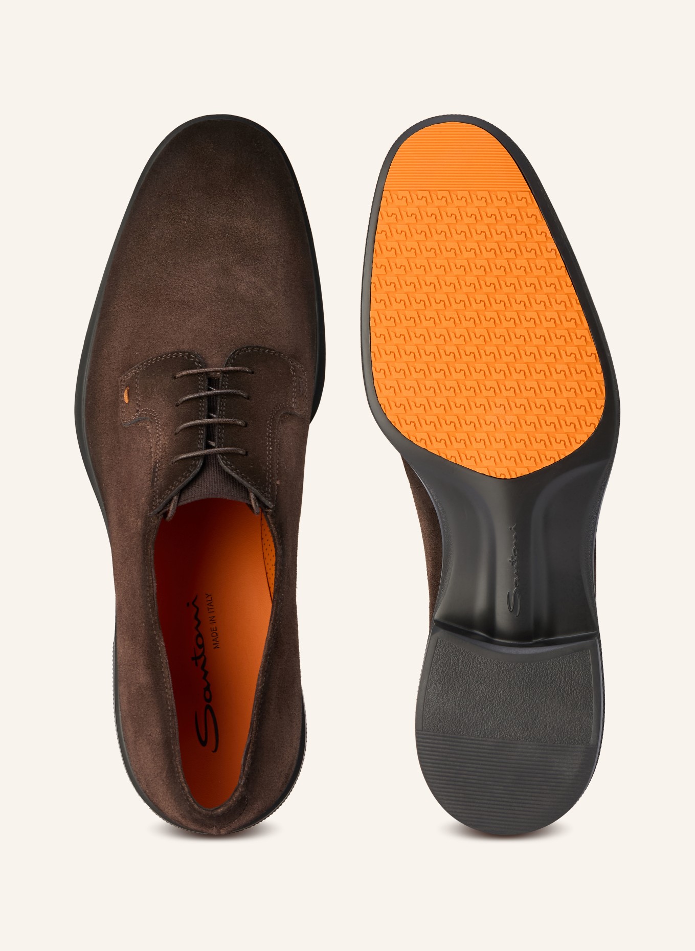Santoni EASY REVLO lace-up shoes: DARK BROWN
