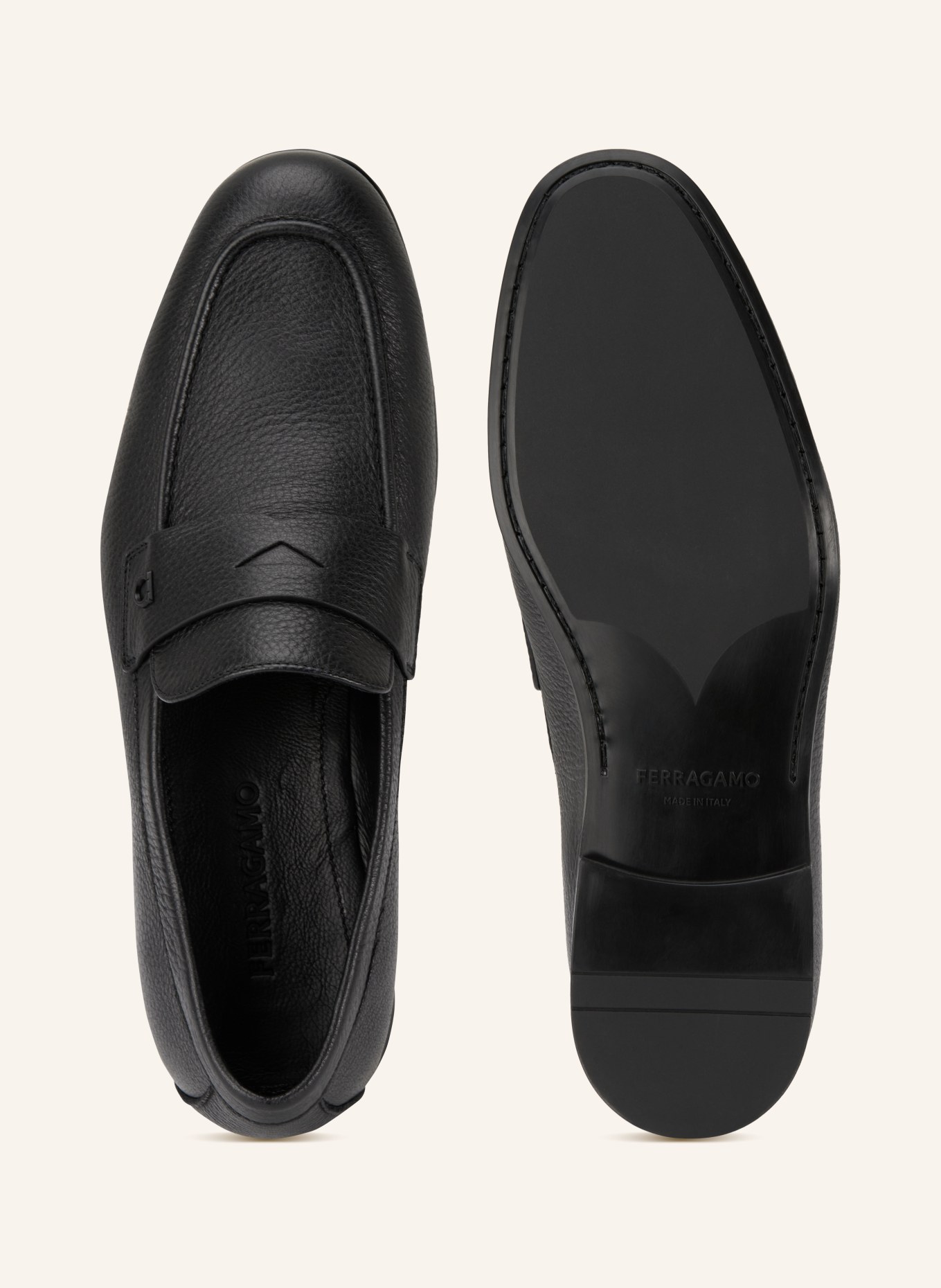 FERRAGAMO Penny loafers: ČERNÁ