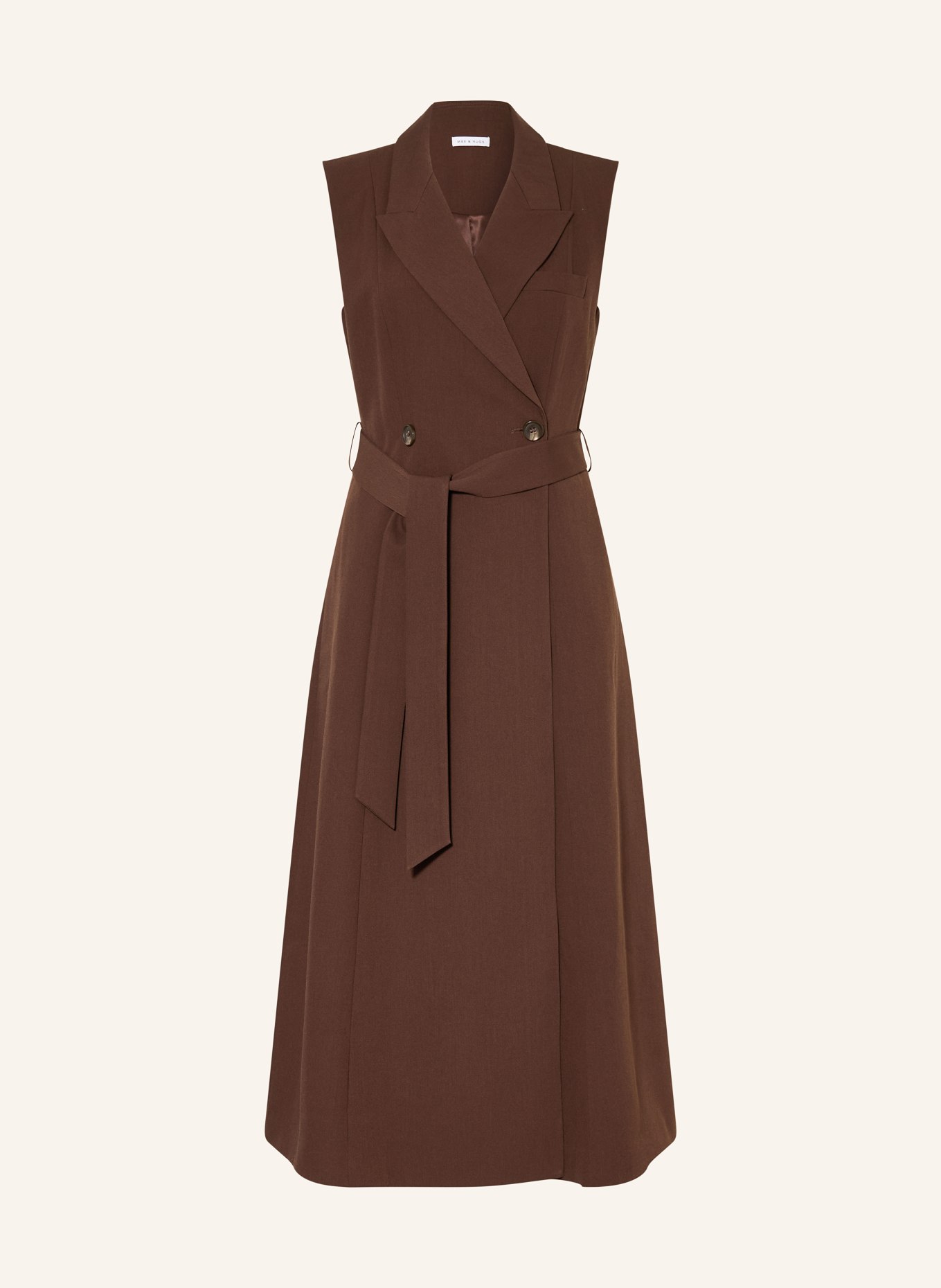 MRS & HUGS wrap dress: DARK BROWN