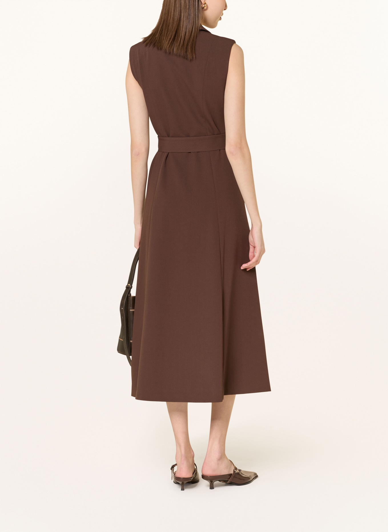 MRS & HUGS wrap dress: DARK BROWN