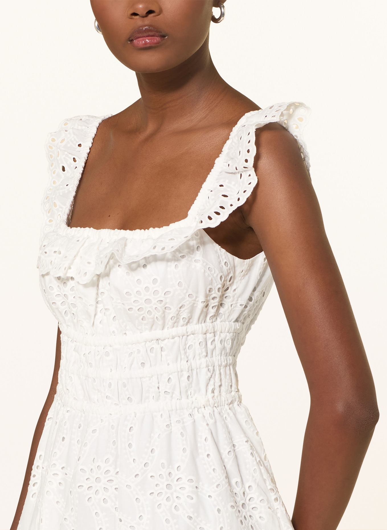 MRS & HUGS Kleid aus Lochspitze: WEISS