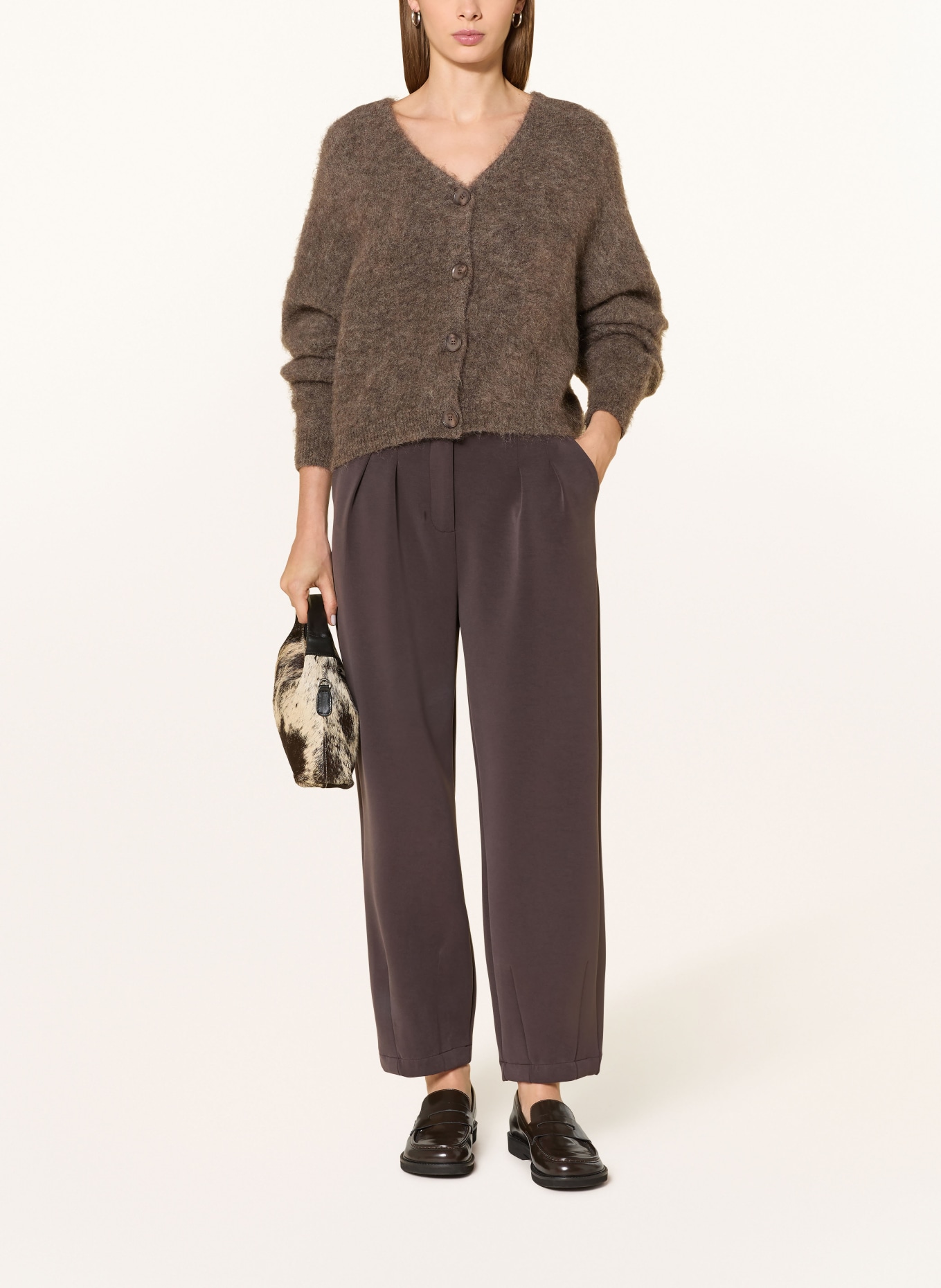 Rich & Royal 7/8-Hose aus Jersey: TAUPE