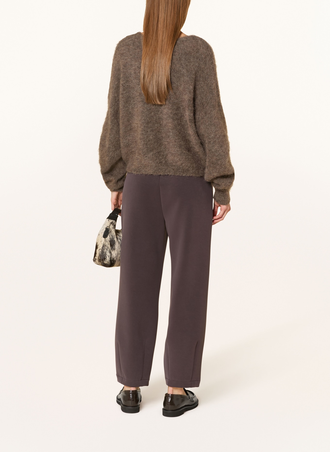 Rich & Royal 7/8-Hose aus Jersey: TAUPE