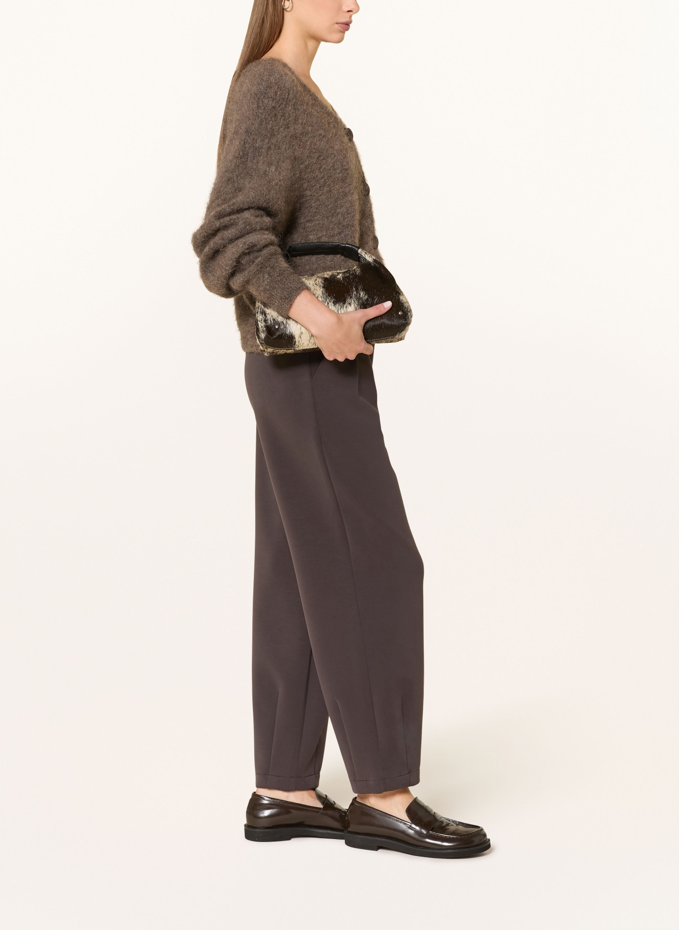 Rich & Royal 7/8-Hose aus Jersey: TAUPE