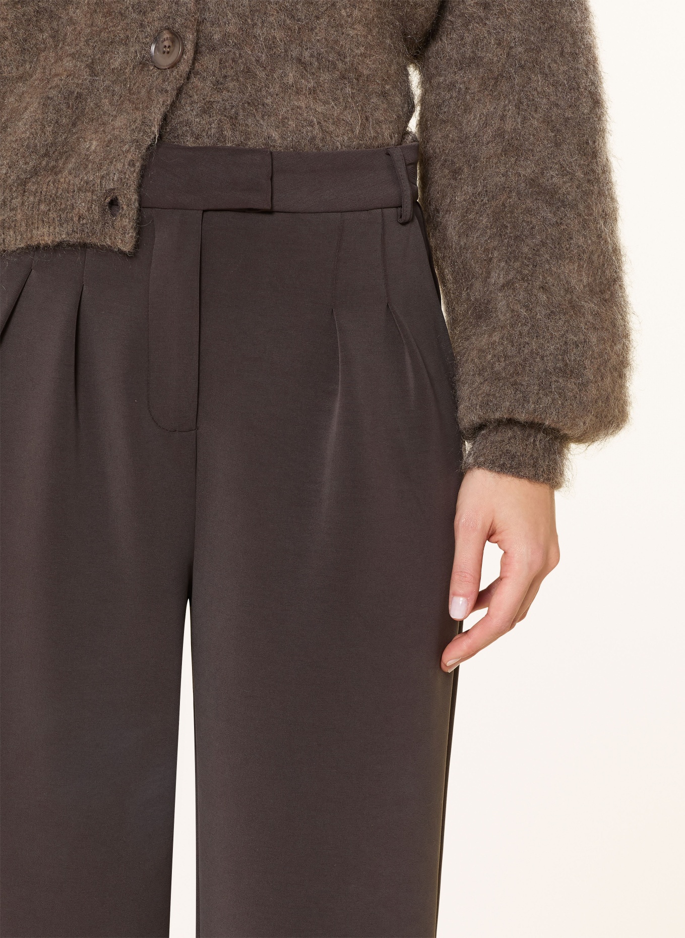 Rich & Royal 7/8-Hose aus Jersey: TAUPE