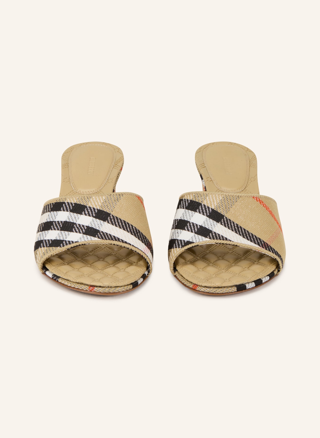 BURBERRY Pantofle SLOANE: VELBLOUDÍ / KRÉMOVÁ / ČERNÁ